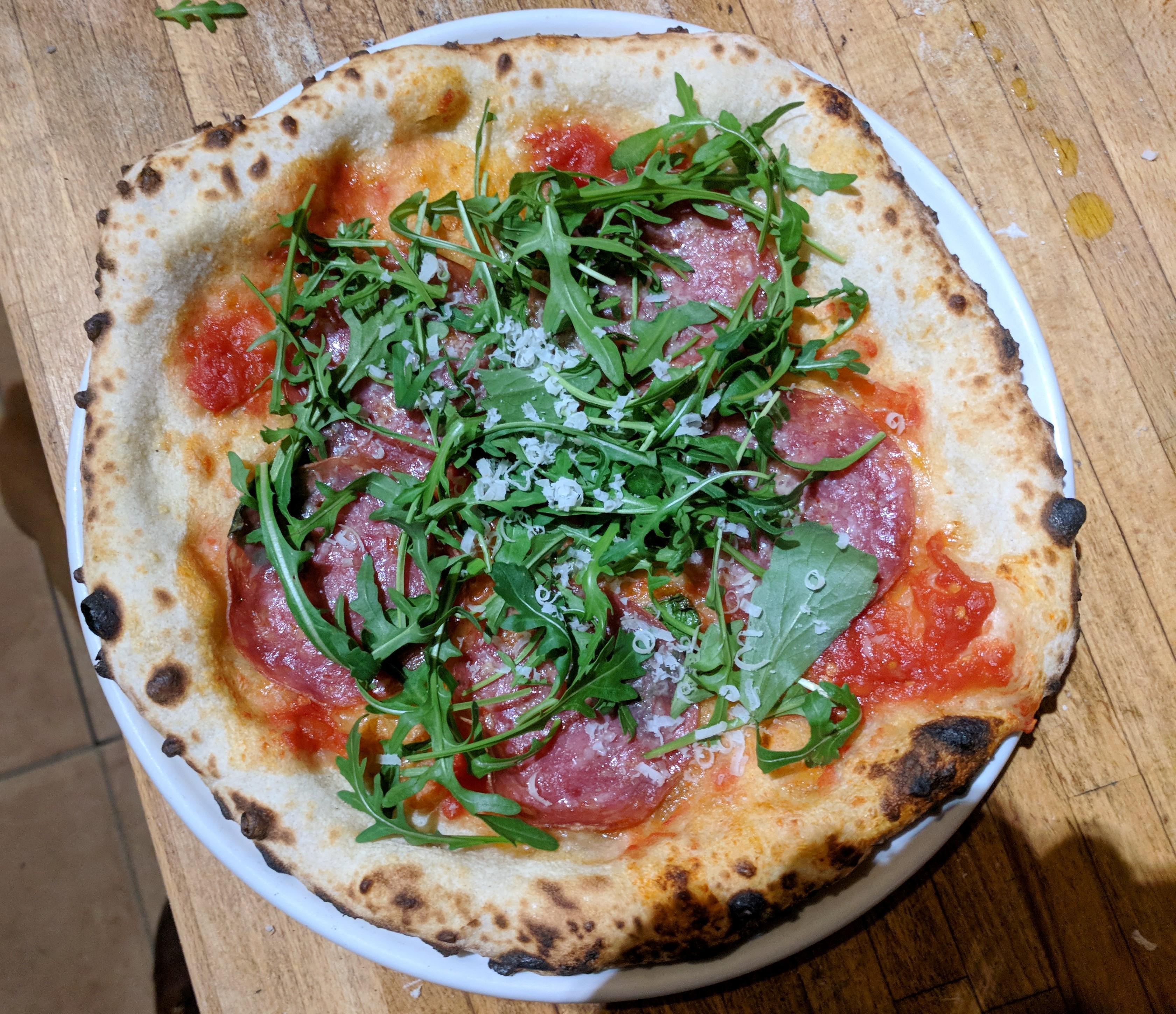 Salami, Rocket and Parmesan r/Pizza