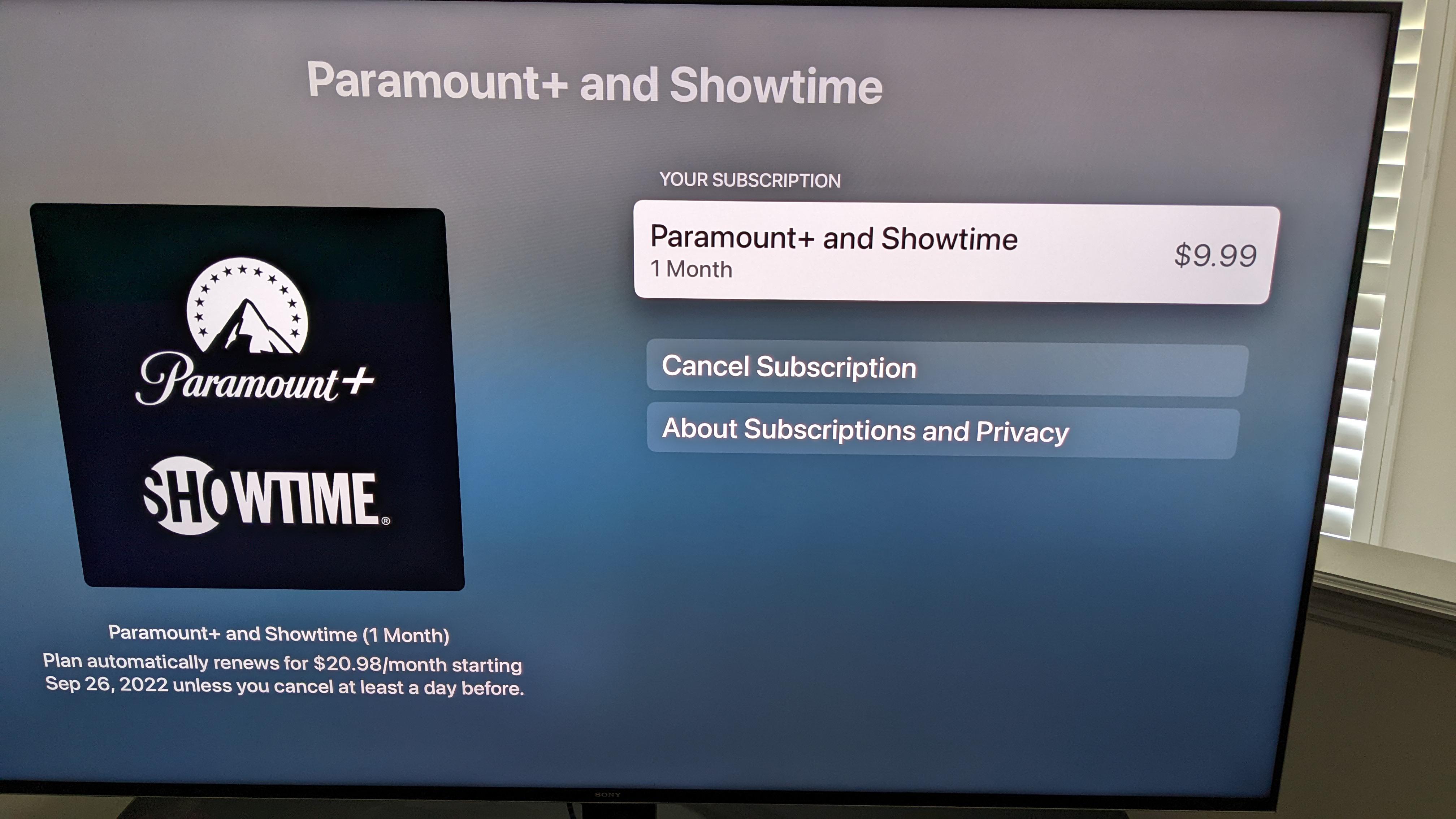 Paramount Plus Showtime bundle 9.99 or 20.98 next month? r/appletv