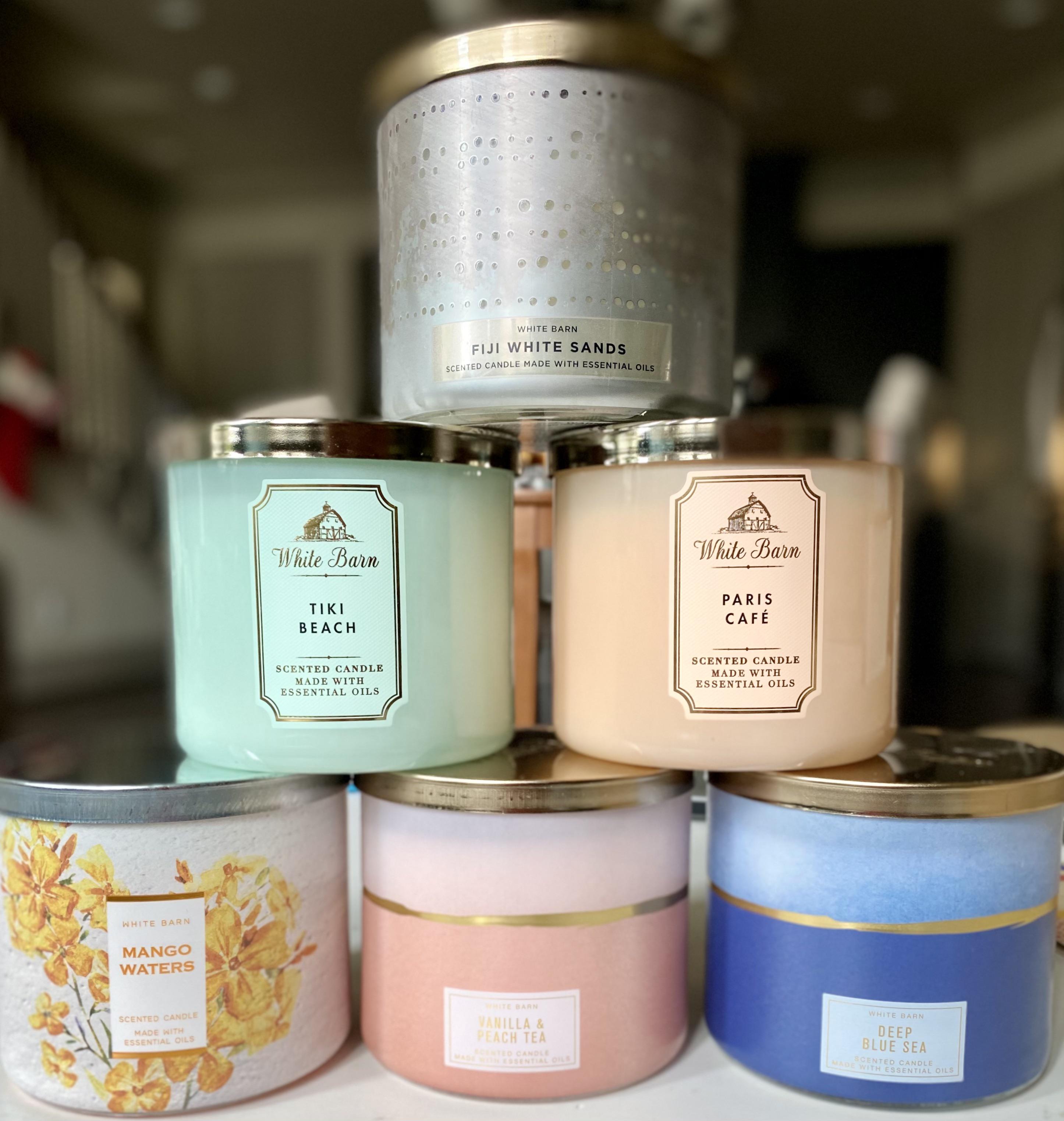 My candle day exchanges!! Fiji White Sands, Tiki Beach, Paris Cafe