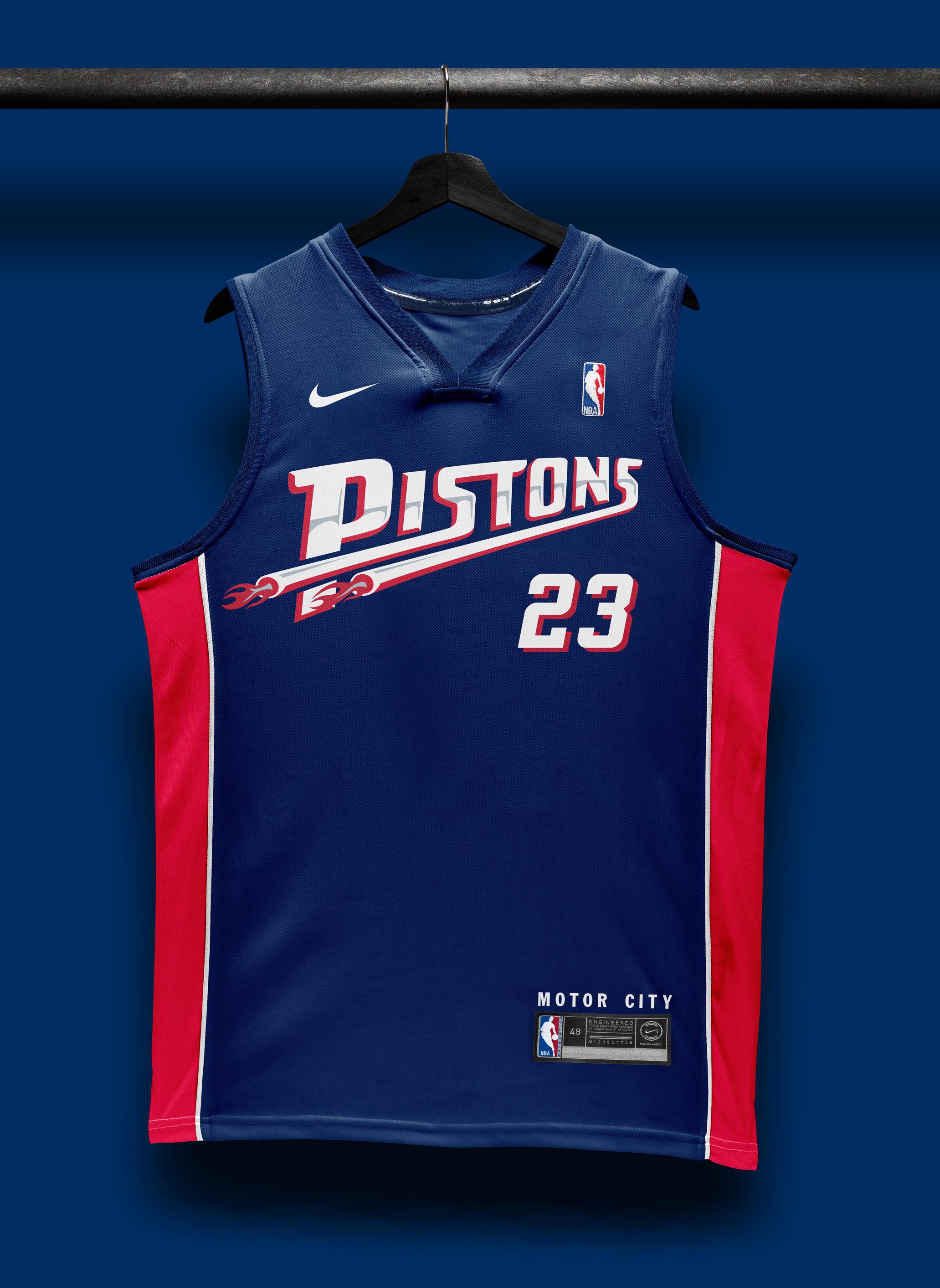 Detroit Pistons jersey redesign I made (ig Lucsdesign91), doing all the