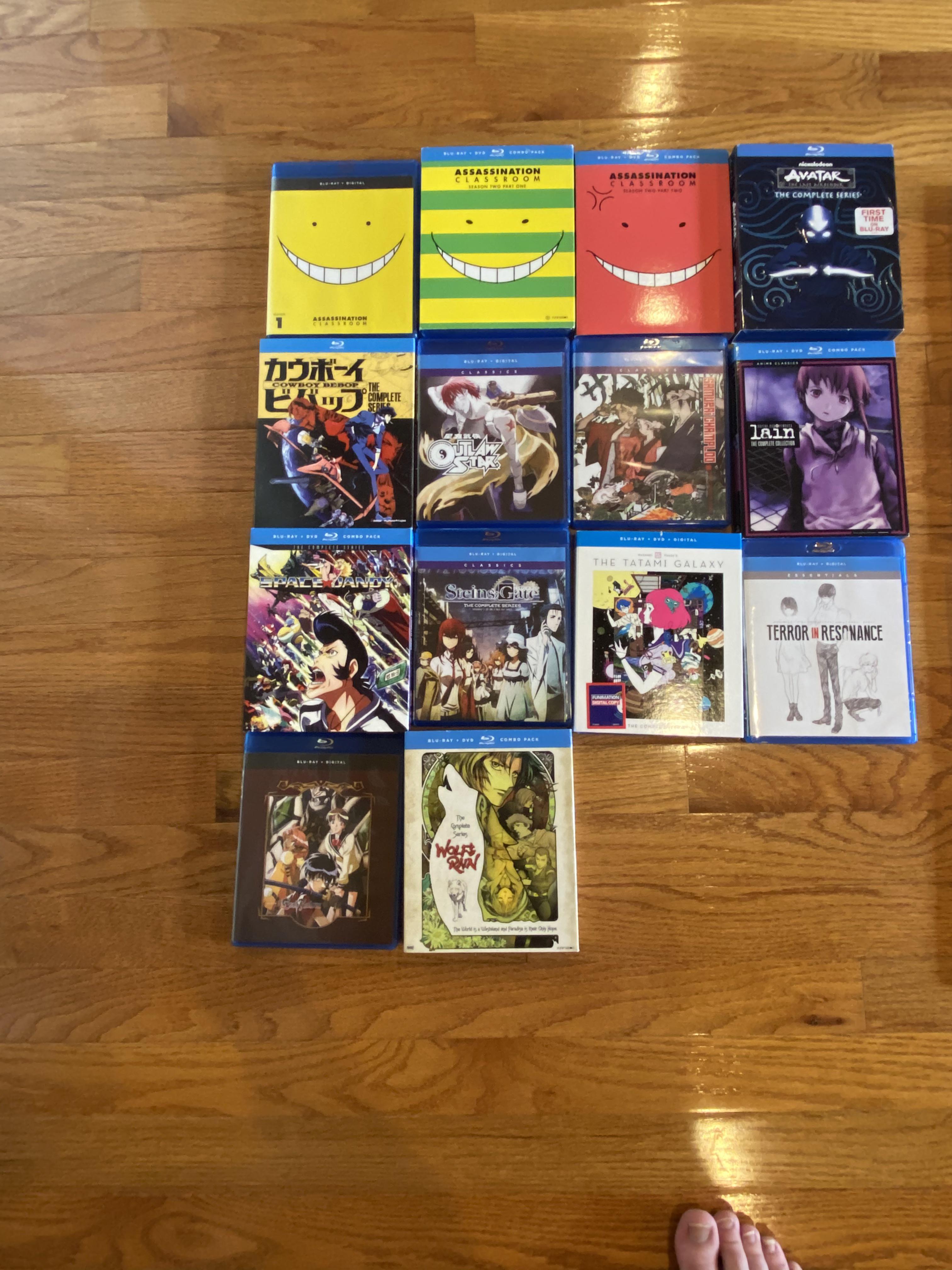 My anime complete series collection as of now. r/dvdcollection
