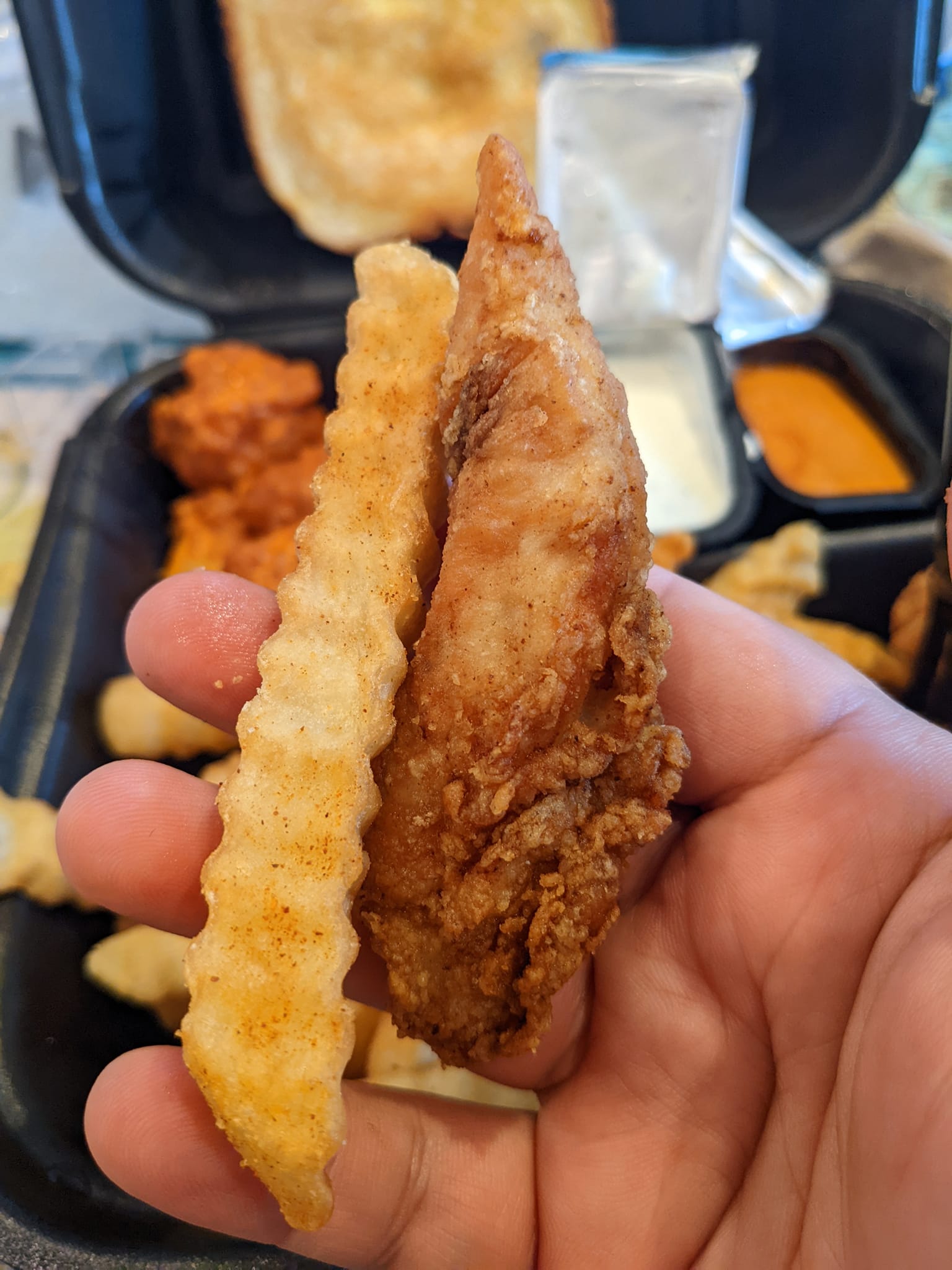 Zaxbys Chicken Fingers are now smaller than their fries. r/shrinkflation