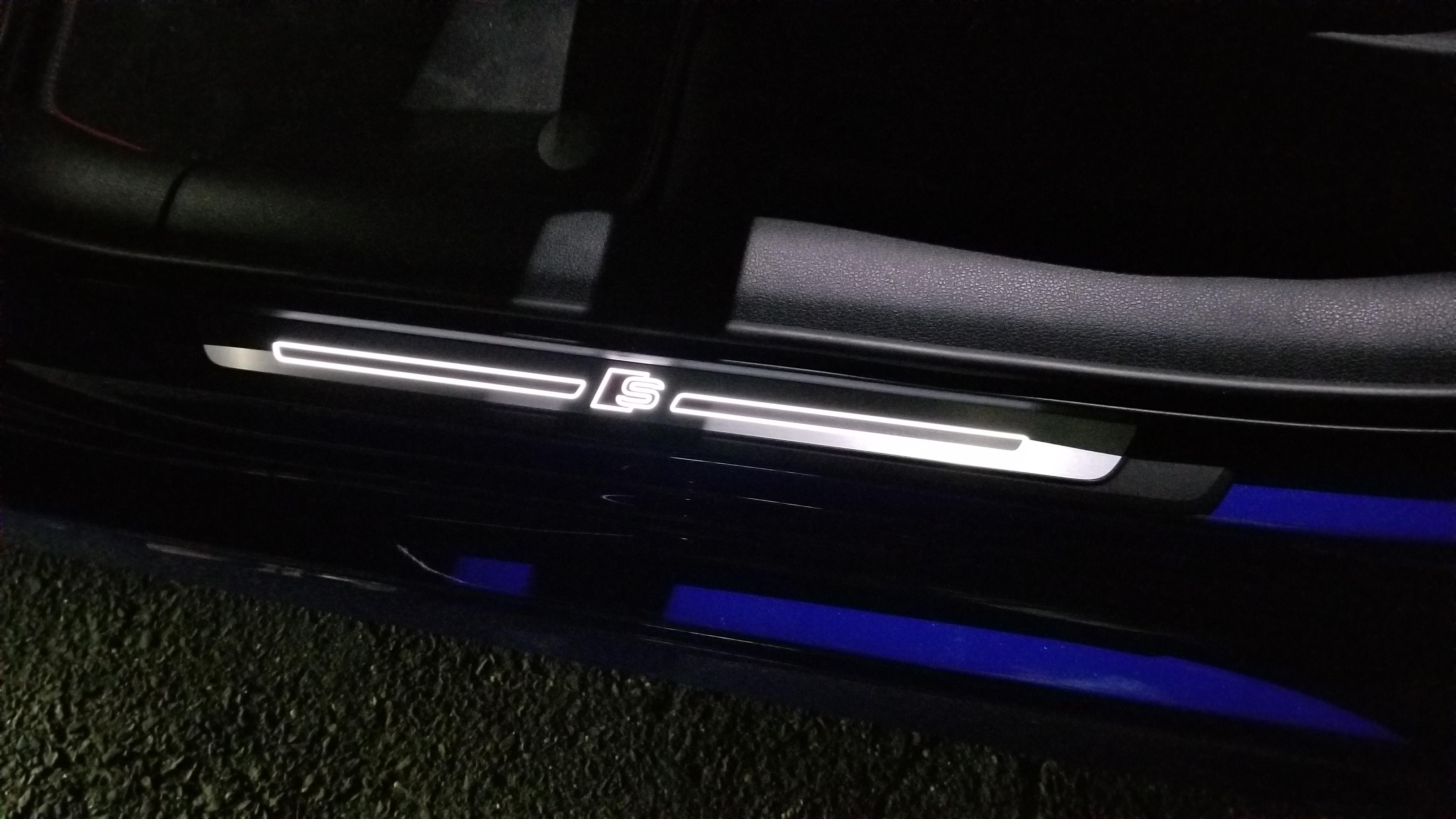 Illuminated Door Sill on my '18 S3 r/Audi