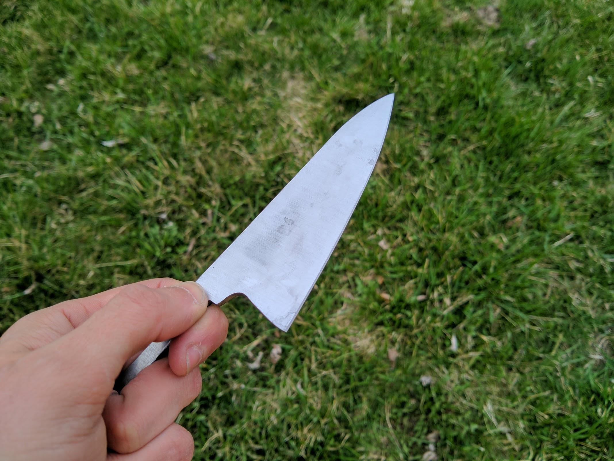 Progress on the wedding cake cutting knife I'm working on before our