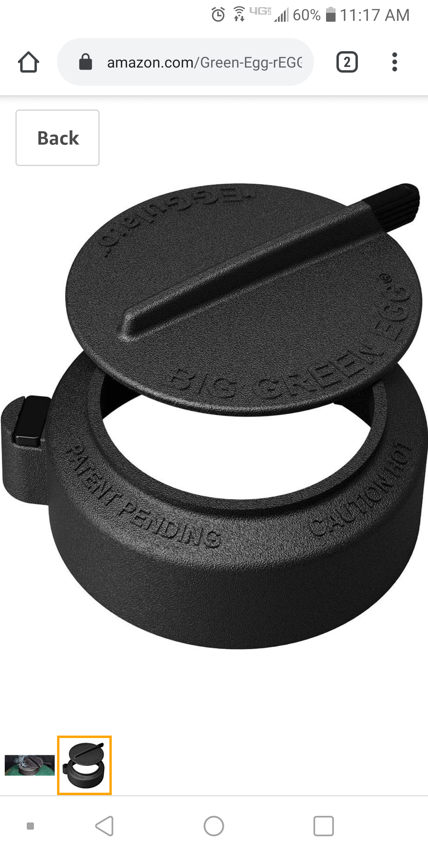 I found a good deal on a big green egg. It comes with the old style