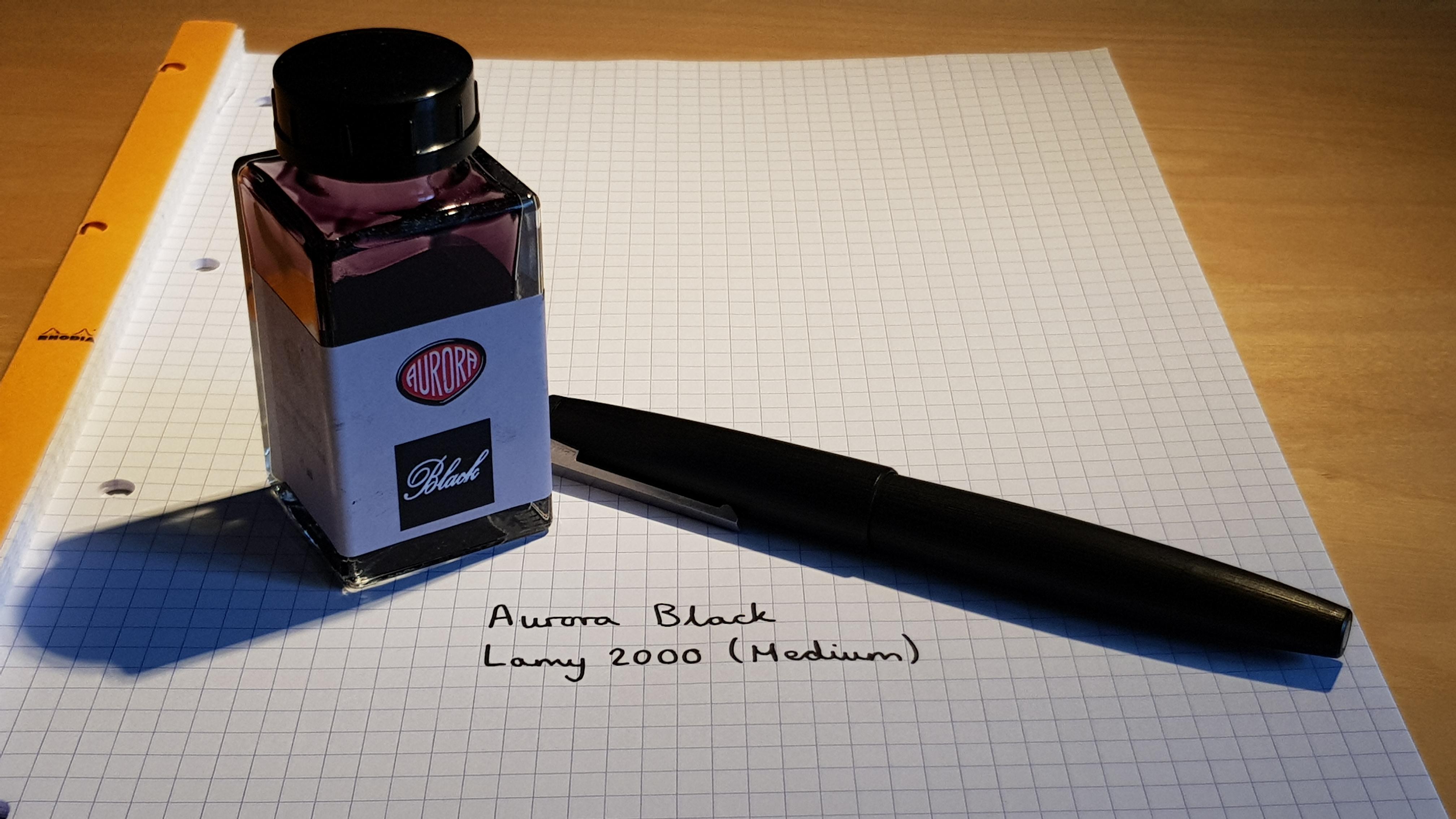 My favourite pen, with the deepest, darkest black ink that I know of