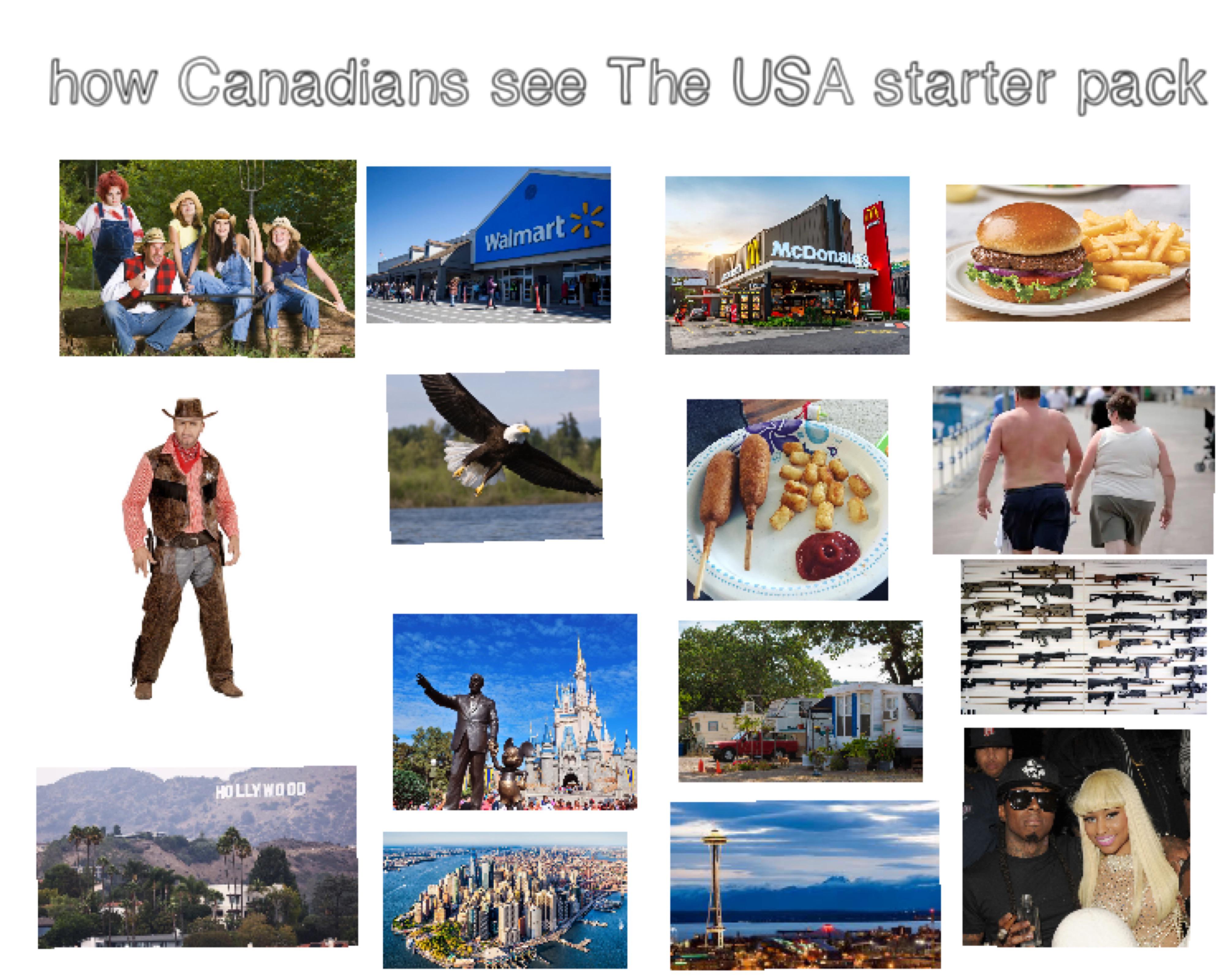how Canadians see The USA starter pack r/starterpacks