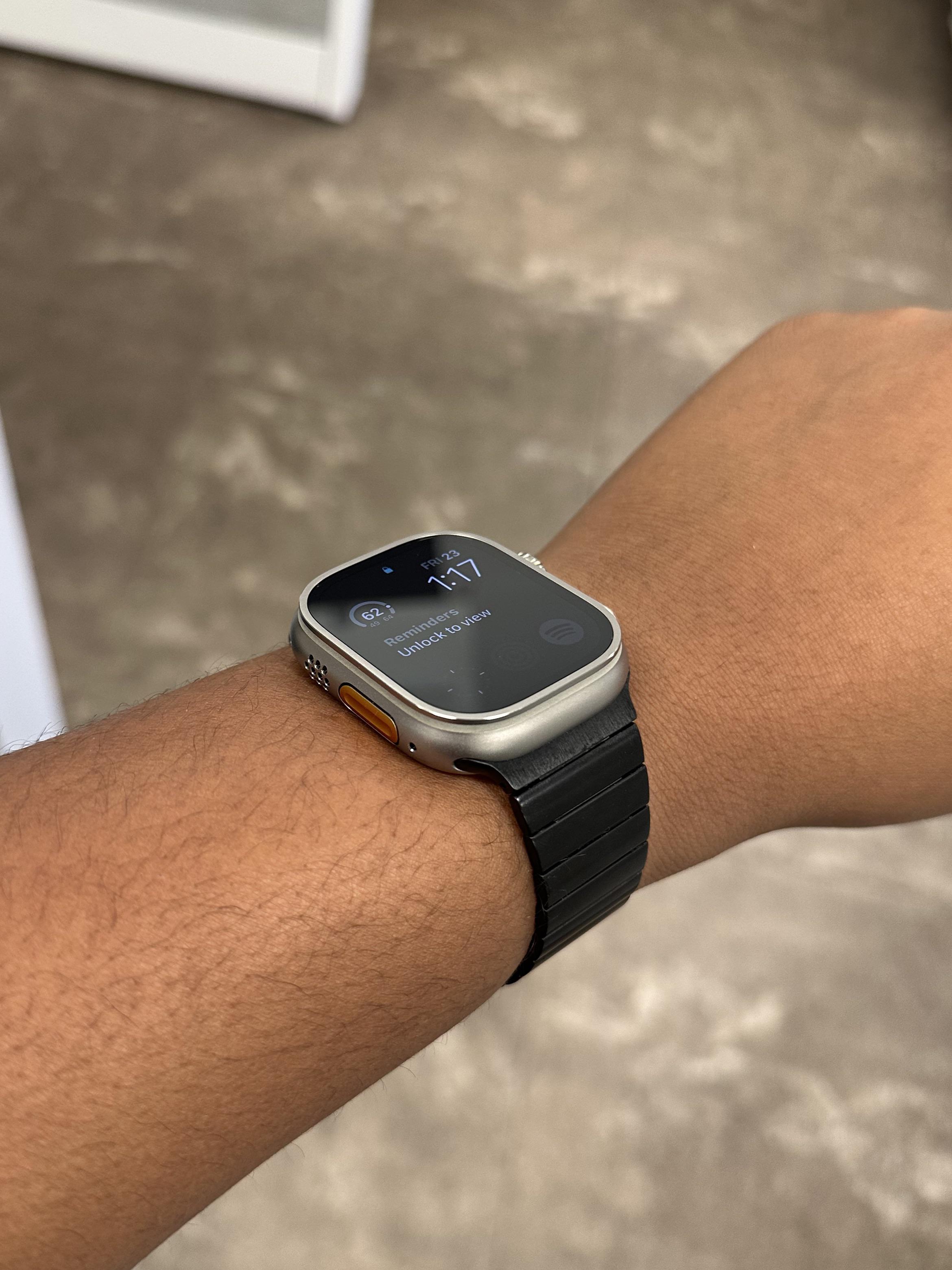 Apple Watch Ultra with Space Black metal link. r/AppleWatch