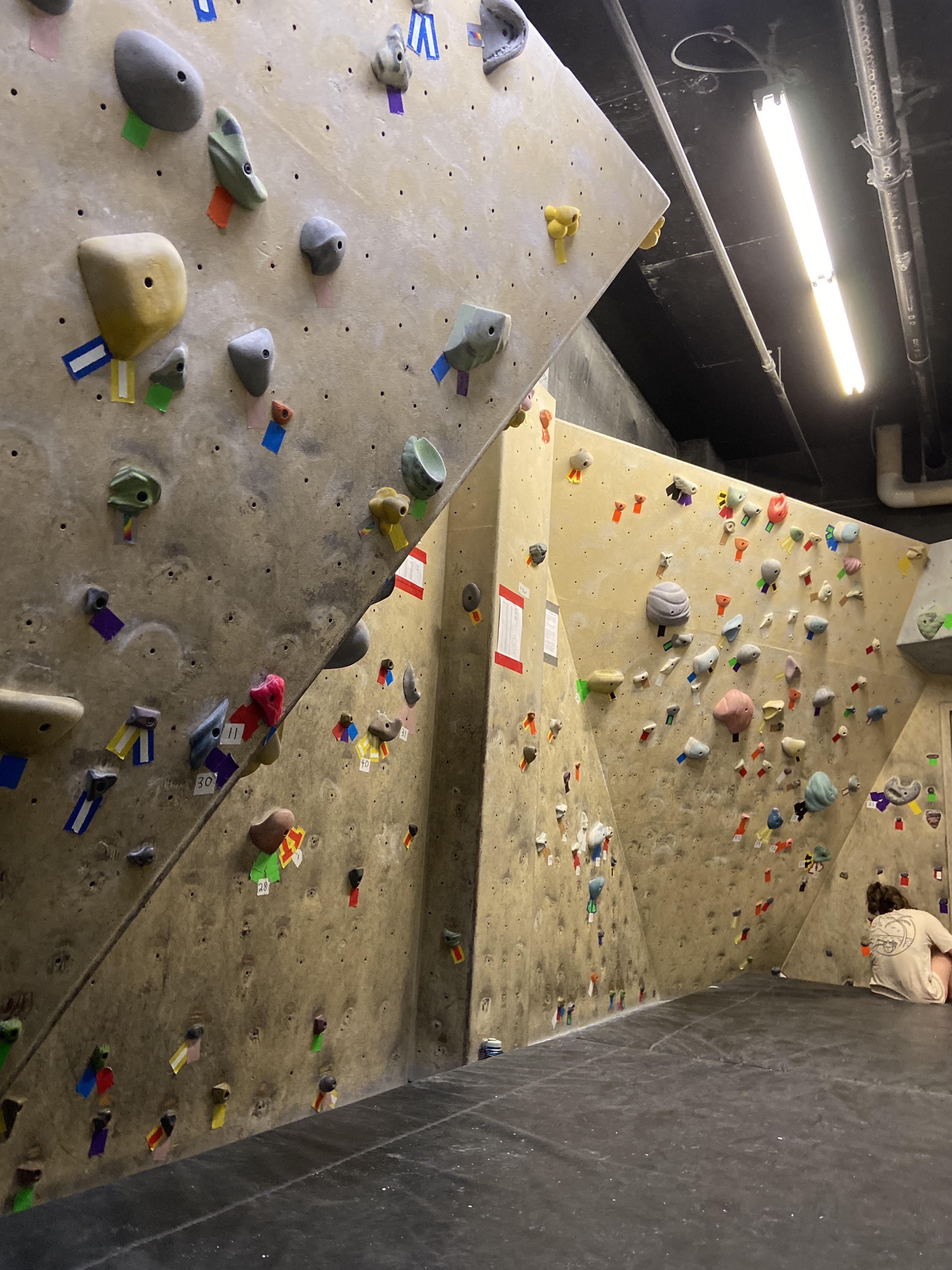 recently started bouldering at my university’s bouldering gym. i’ve