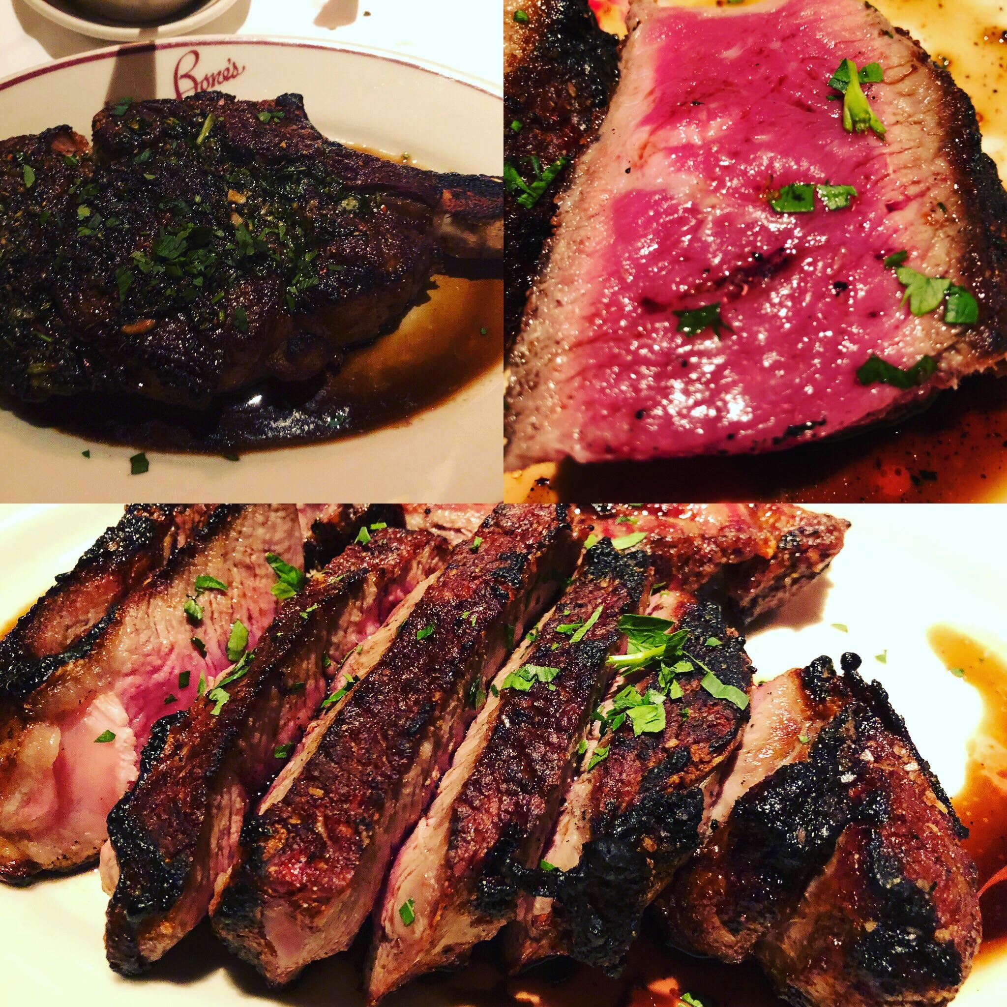 Best steaks of our lives Bones in Atlanta, GA. Prime, dry aged, herb