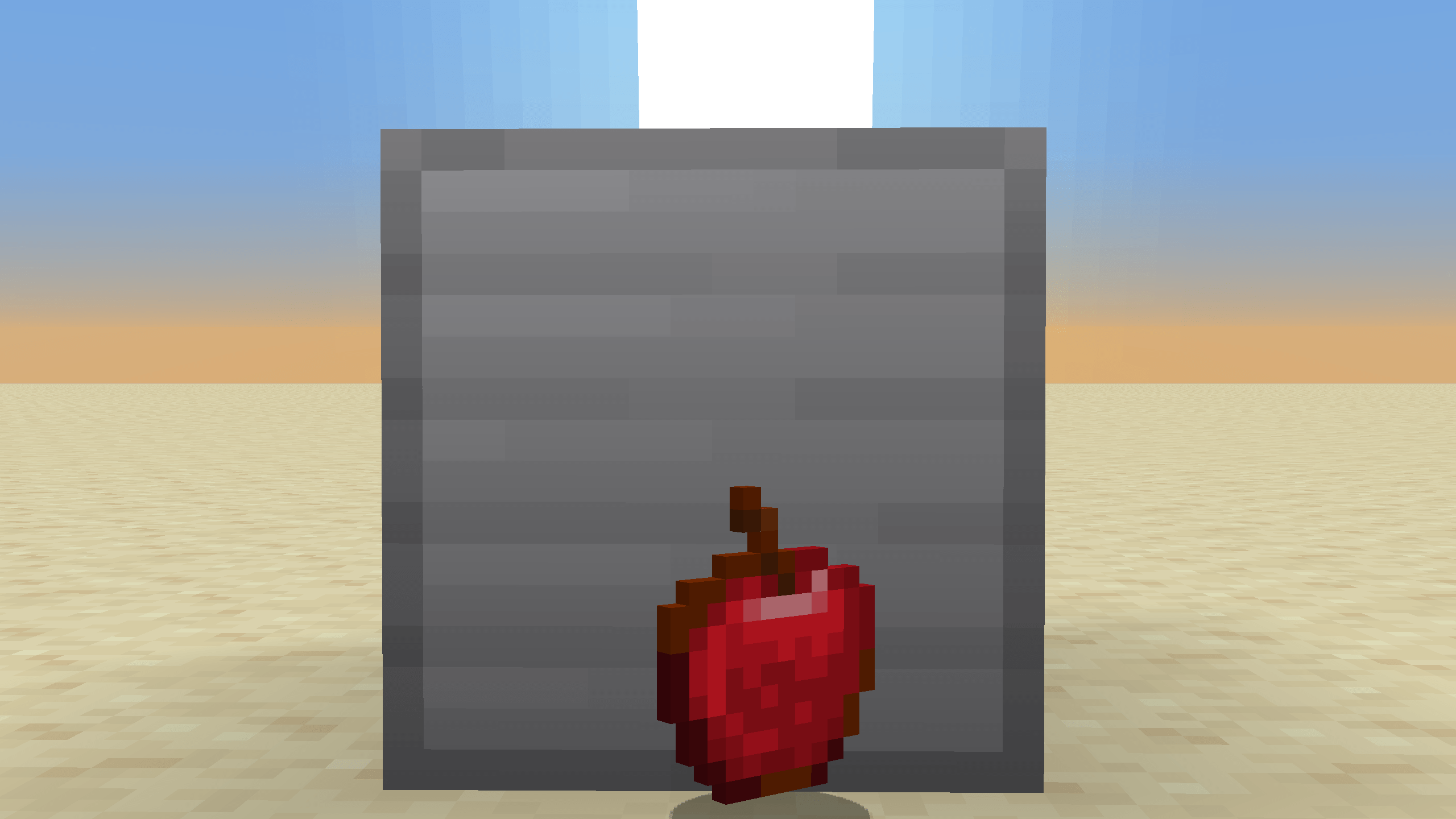 Wait if an apple is this large compared to a block...1 block = 1m... An