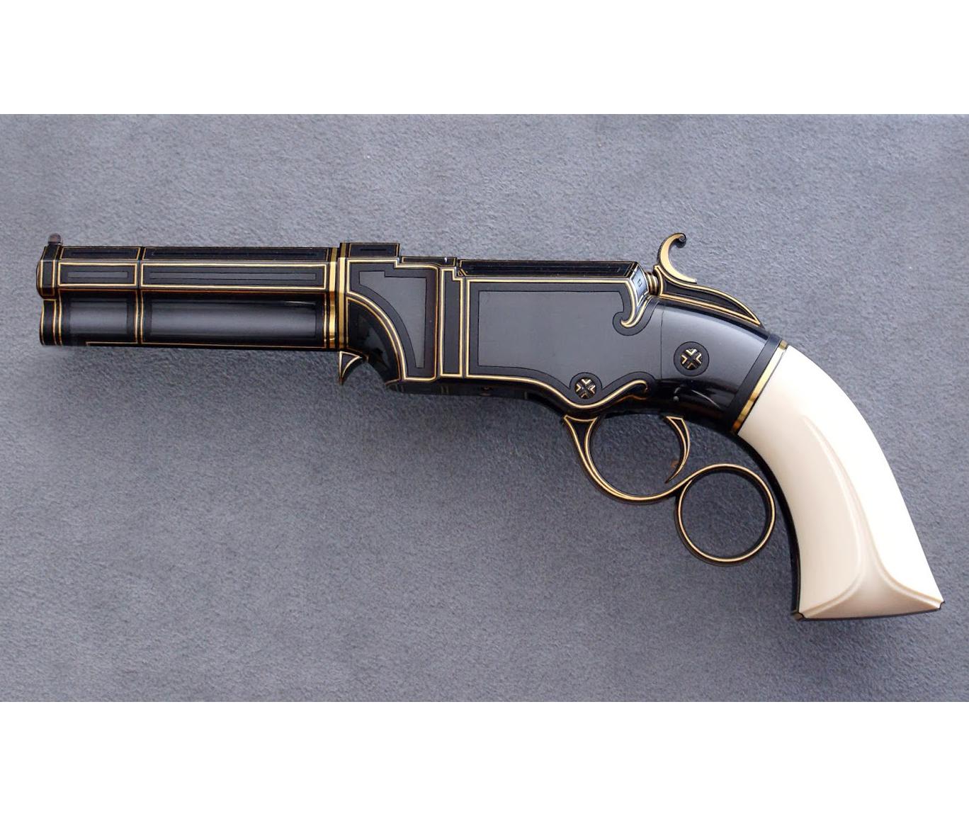 A Volcanic Repeating Arms leveraction pistol (patented 1854