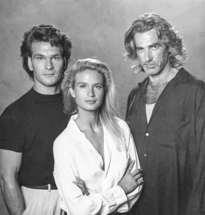 Sam Elliott (right) in a publicity photo with costars Patrick Swayze