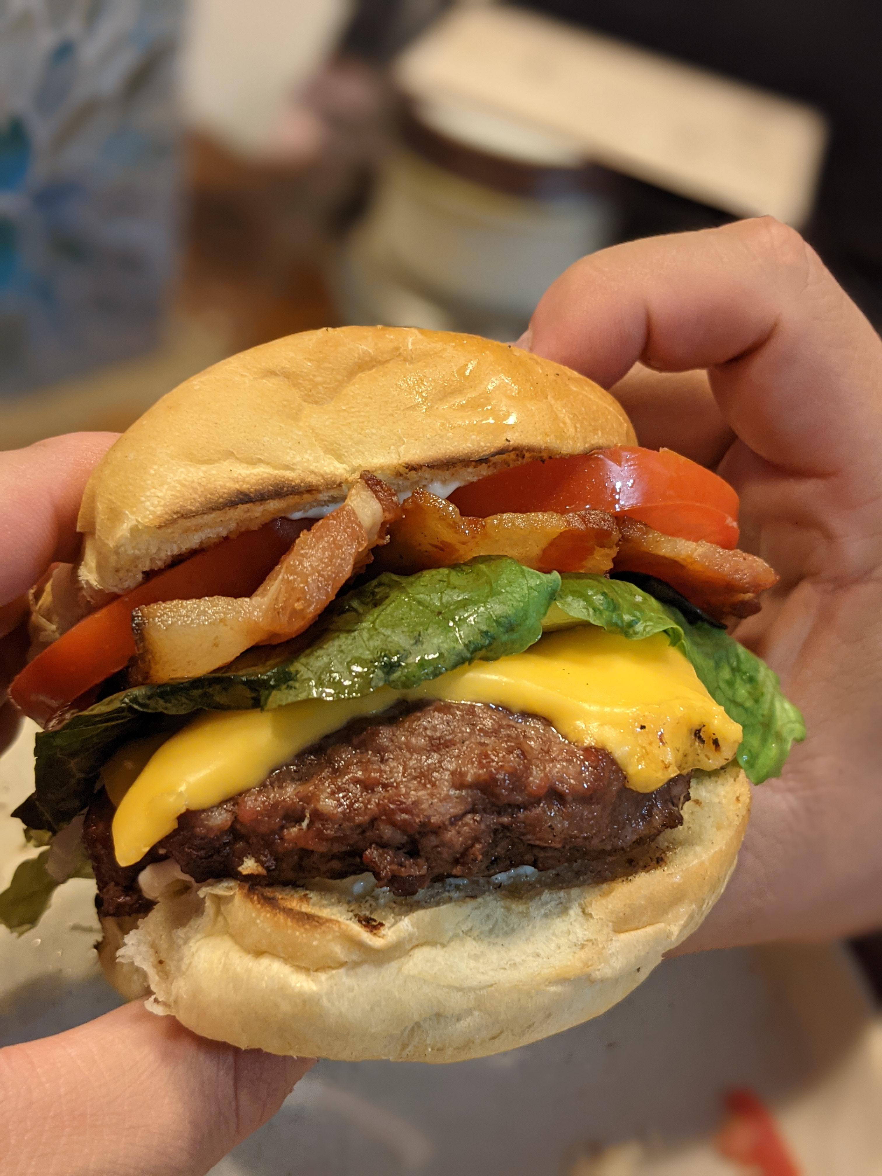 Venison Bacon Cheeseburger r/eatsandwiches