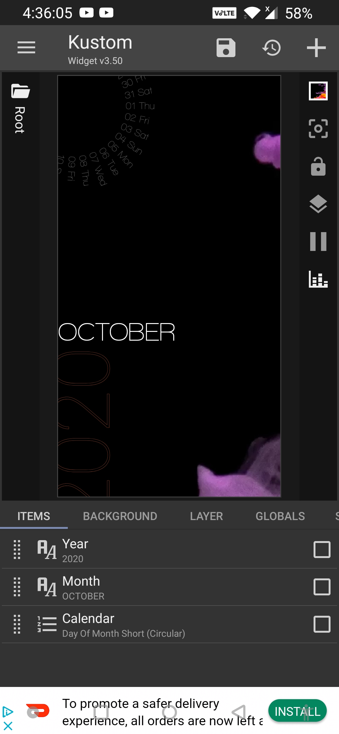Free red preset for klwp novalaunchersetups