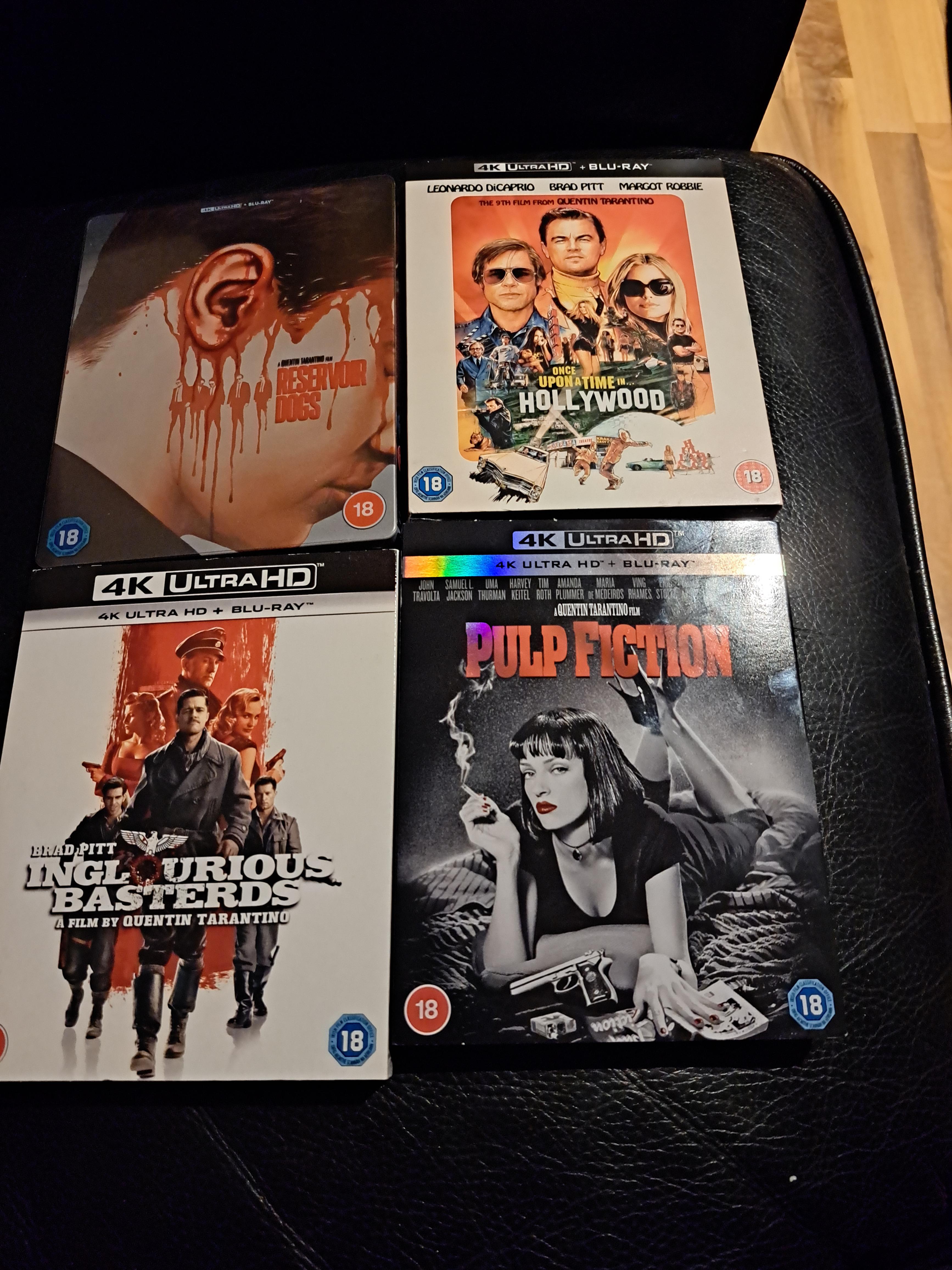 This is my 4K Ultra HD Quentin Tarantino collection so far. I want