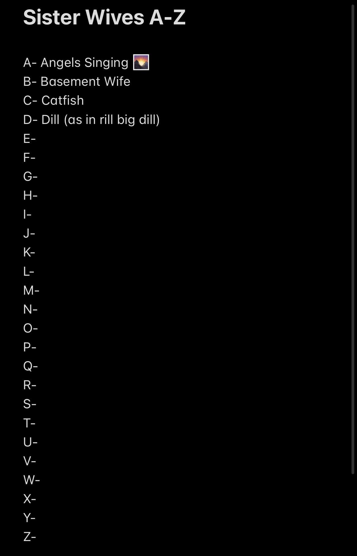 The winner for D was “dill”! Now we need a word or phrase for E! r