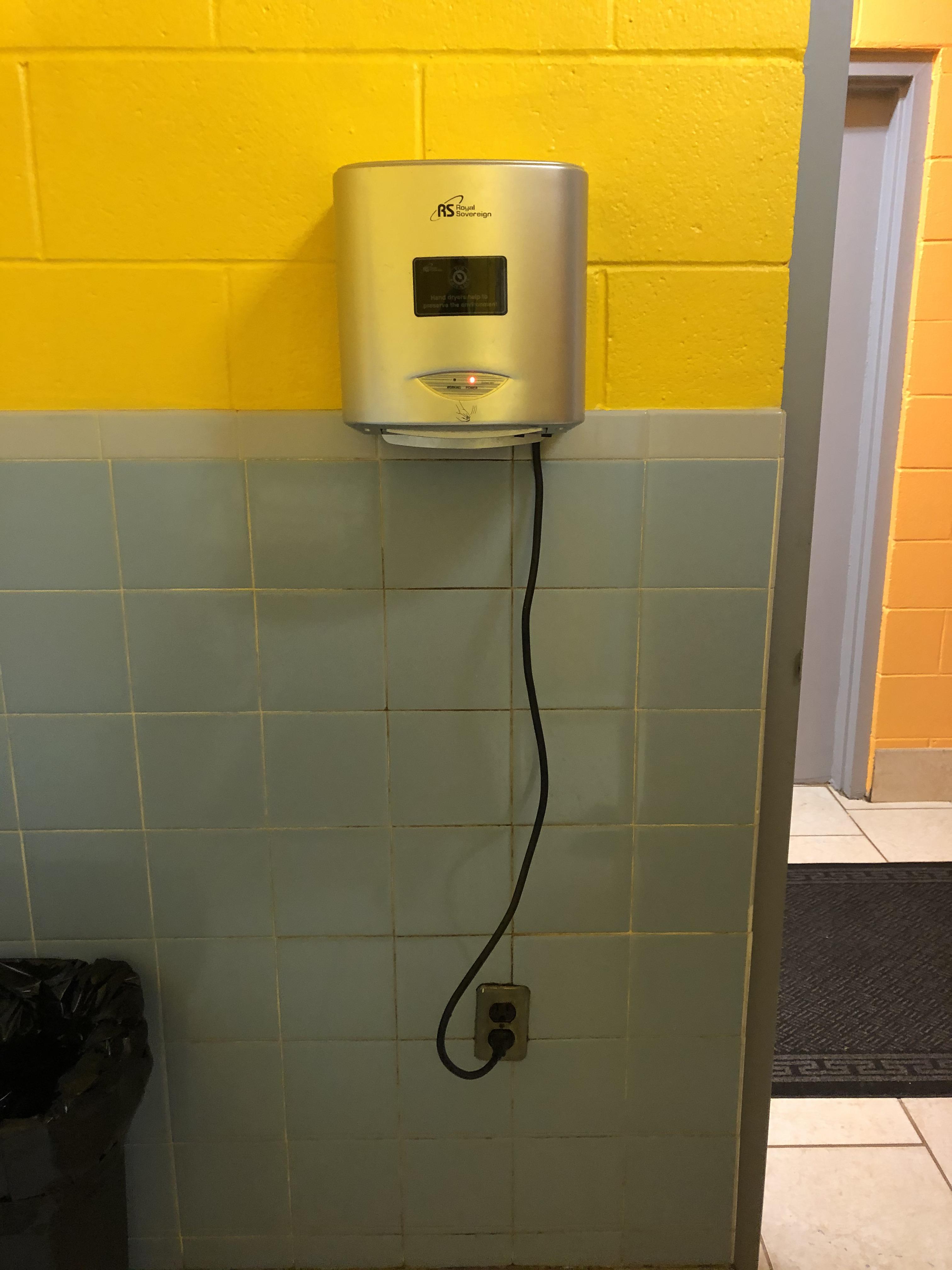 Plug a hand dryer into a unprotected outlet which will get wet r/NotMyJob