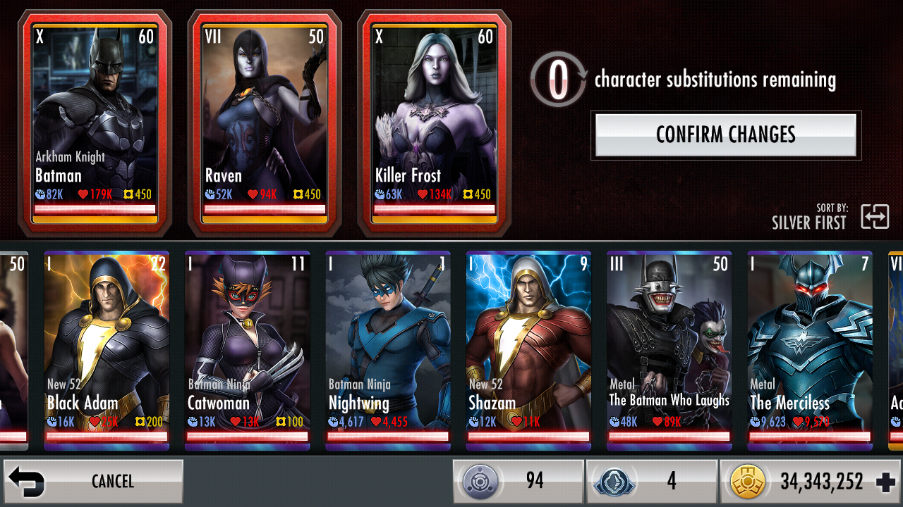With luck I've finally unlocked all the metal cards. r/InjusticeMobile
