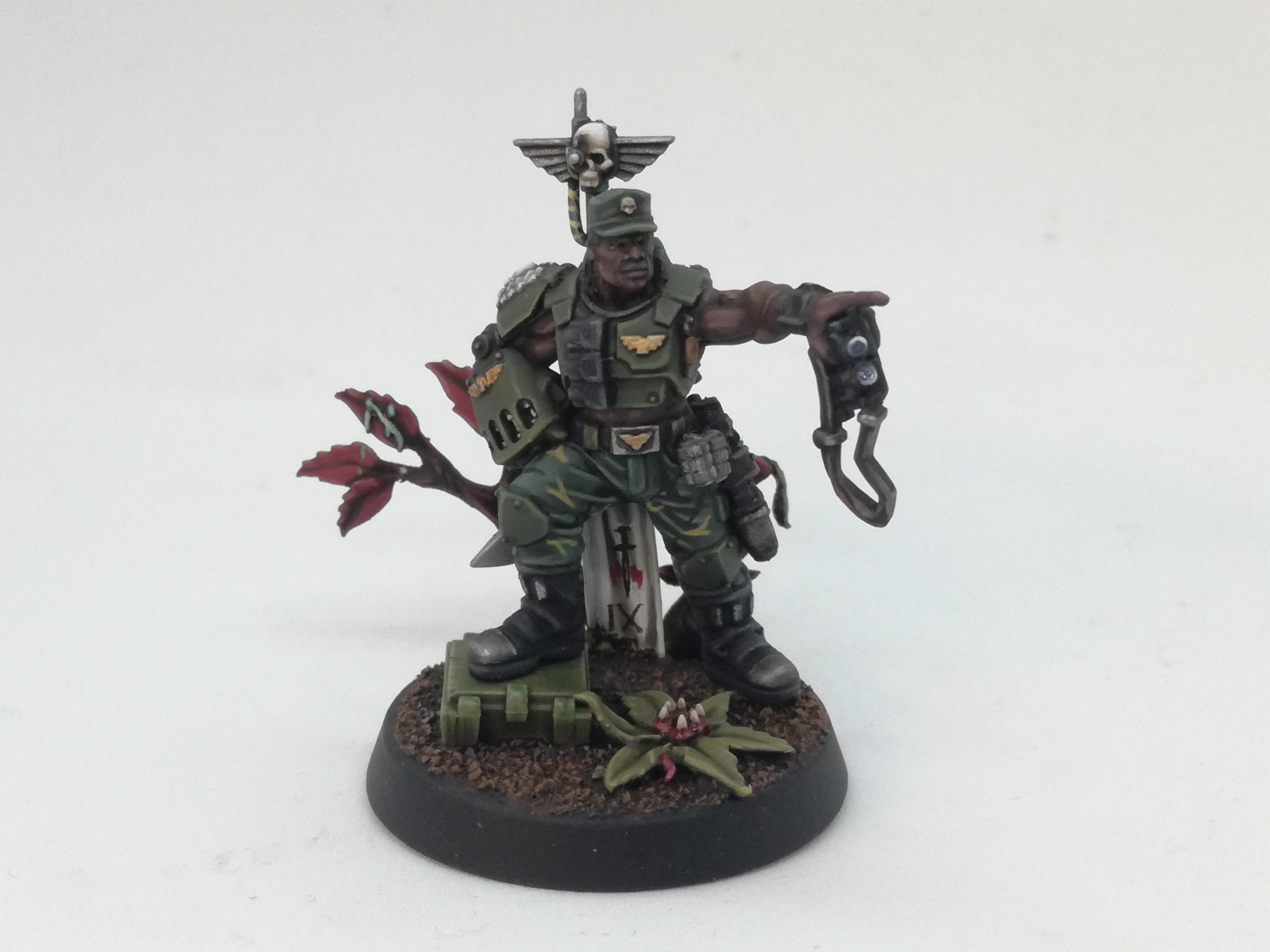 Limited edition catachan colonel, lovely mini to paint Warhammer