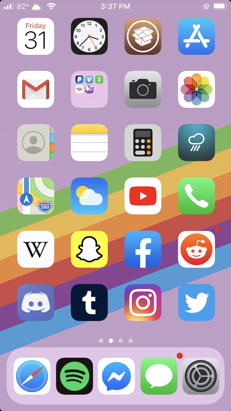 Loving this stock wallpaper behind my very jailbroken iphone. Any iOS