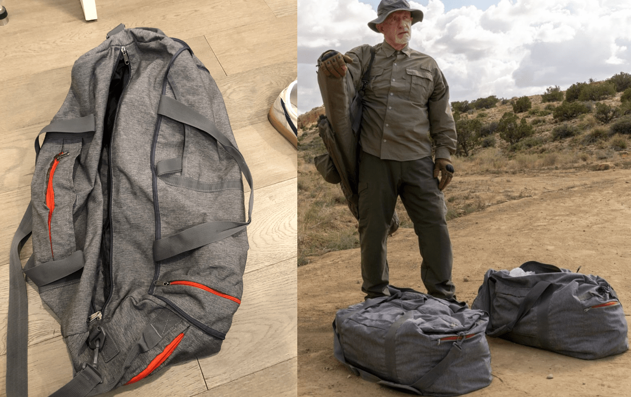 Just realized I own the same duffle bag used to carry Lalo's bail money