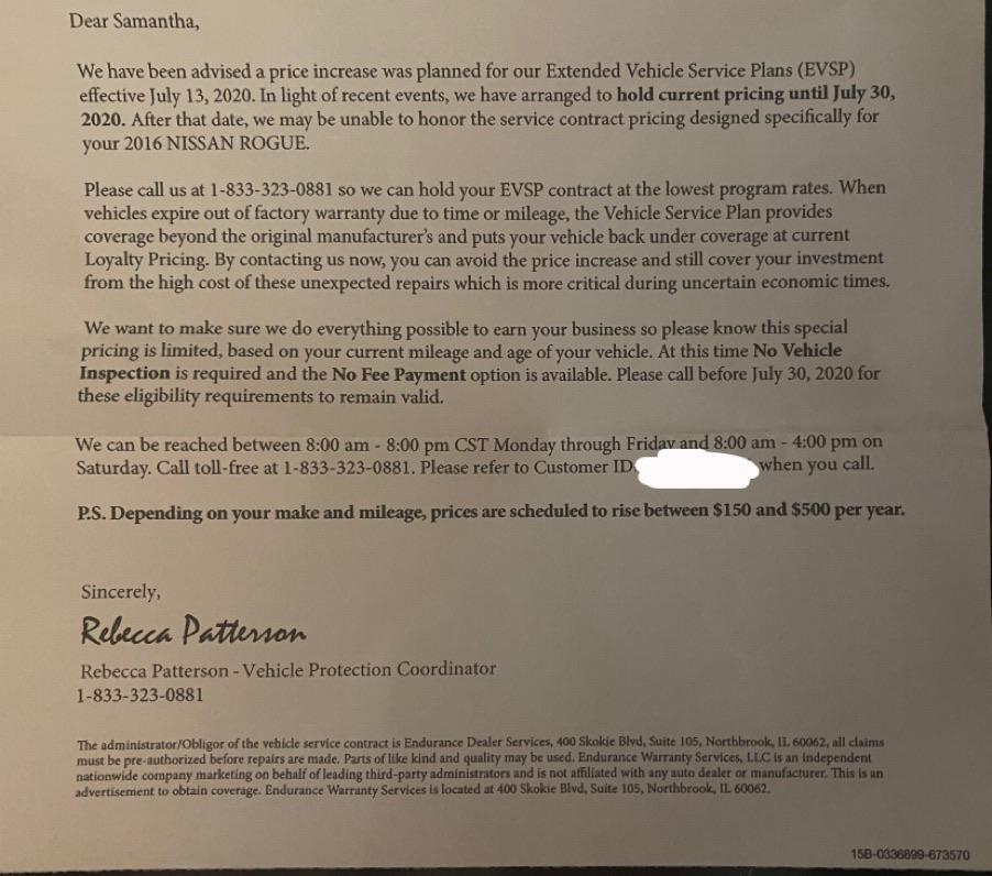 Endurance 2020 Price Increase downzfil