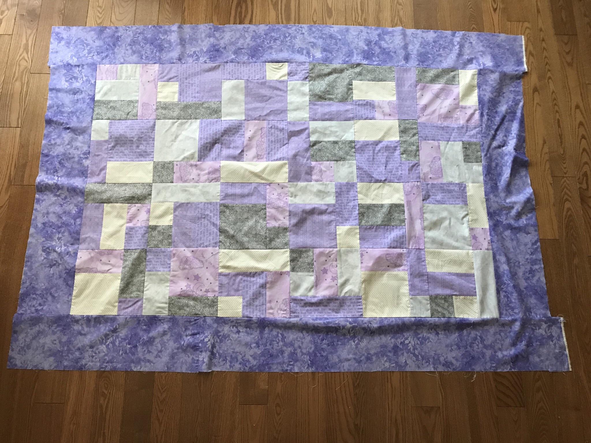 Yellow brick road baby quilt top completed r/quilting