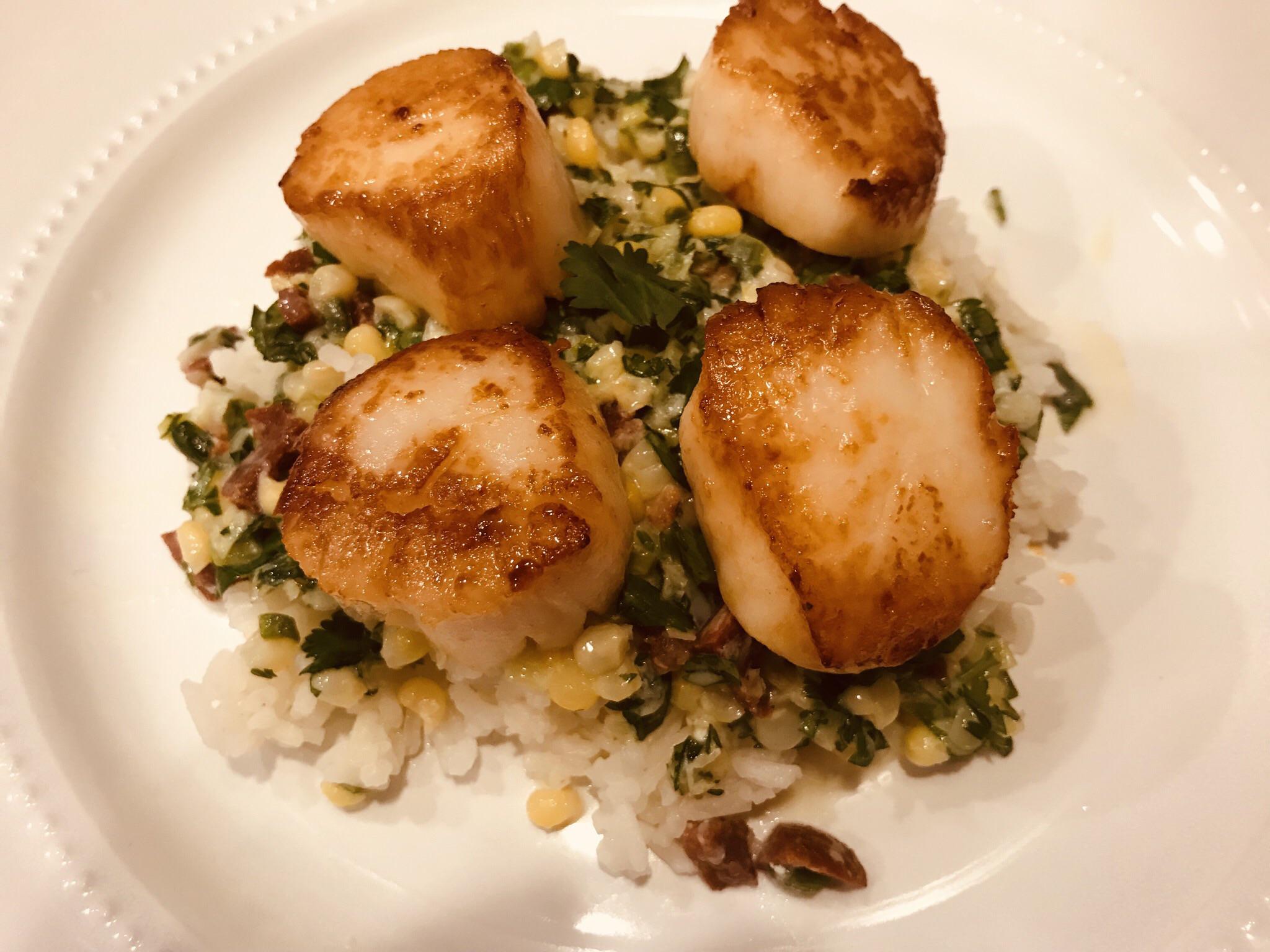 Made Molly’s Scallops with Corn and Chorizo r/bon_appetit