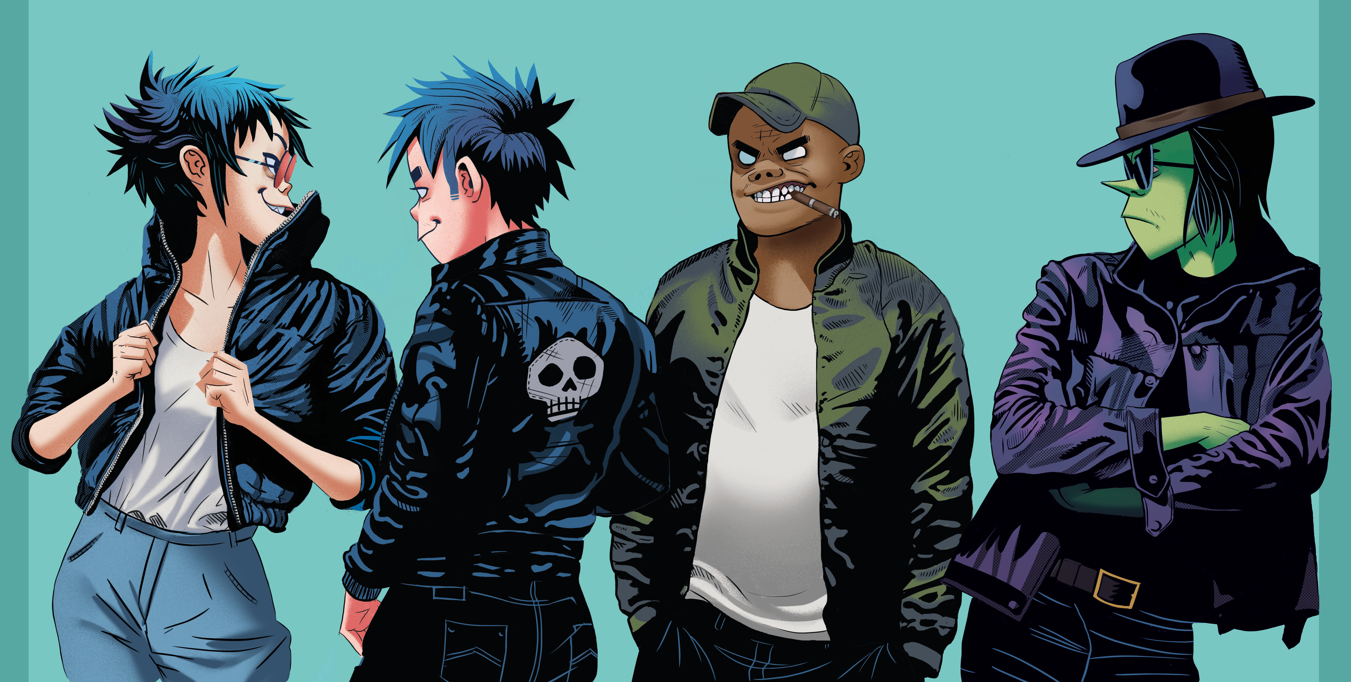 Made some Gorillaz fanart again after years gorillaz
