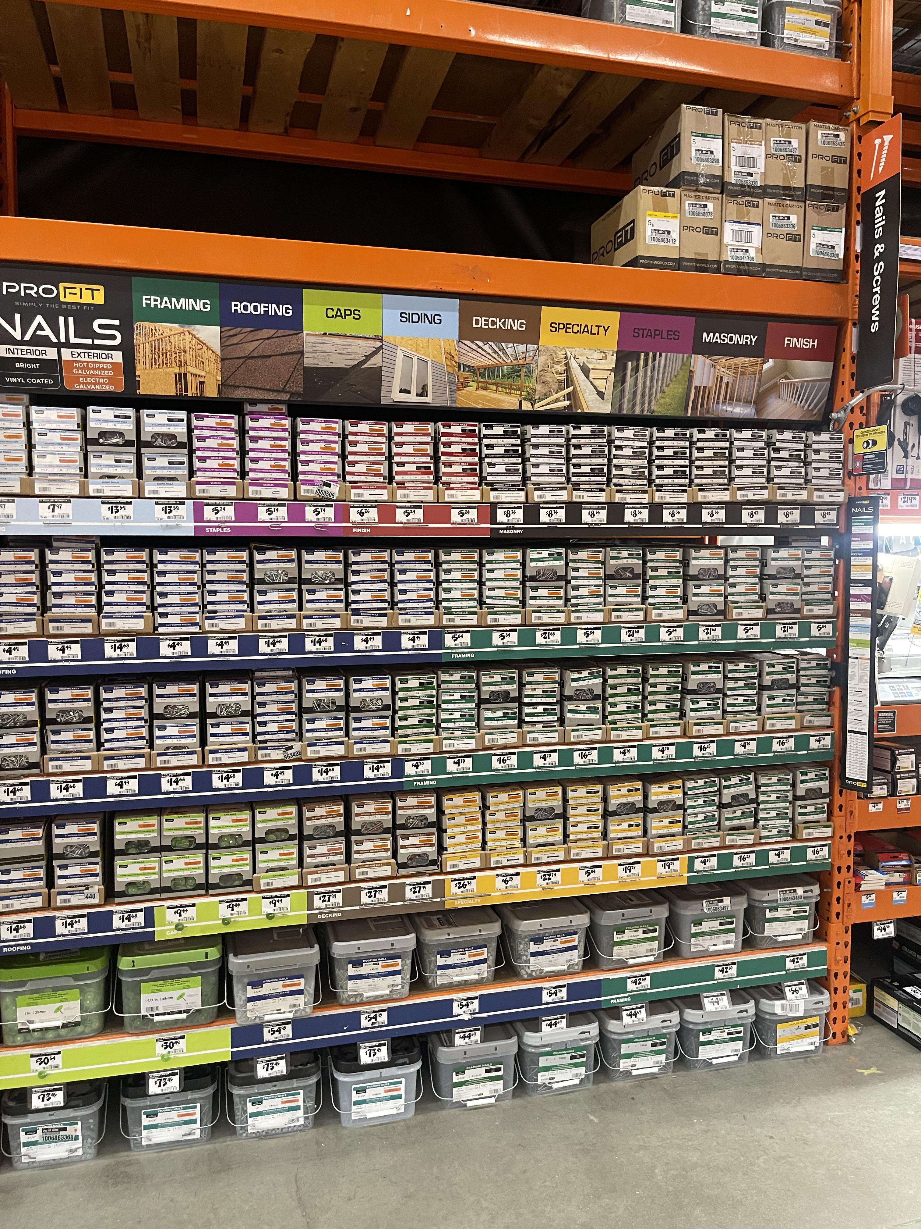 Talk about a packed down bay HomeDepot