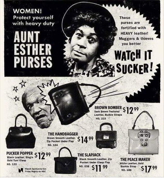 Aunt Esther Purses (1970s) r/vintageads