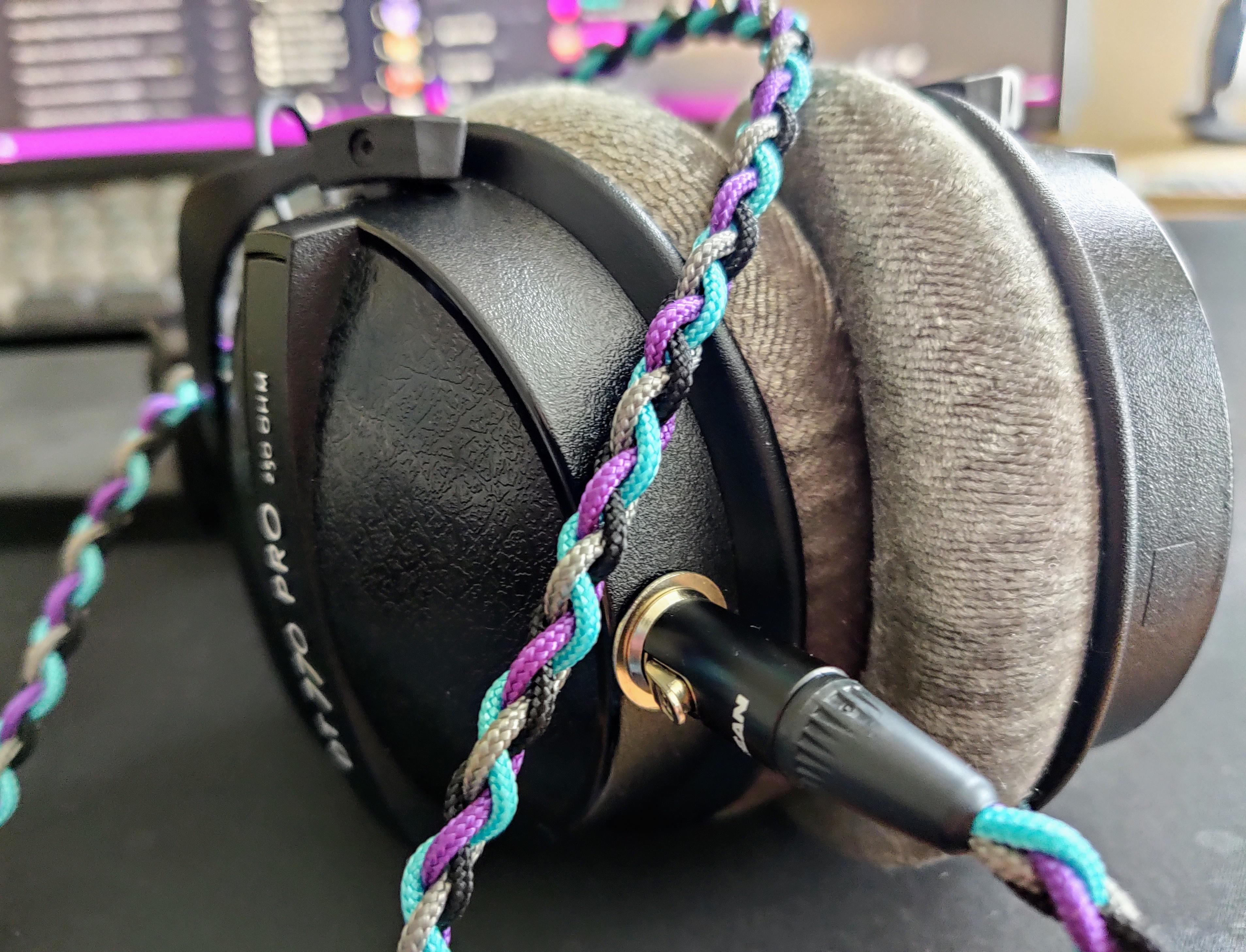 Completed my 3pin mini XLR cable mod r/headphones