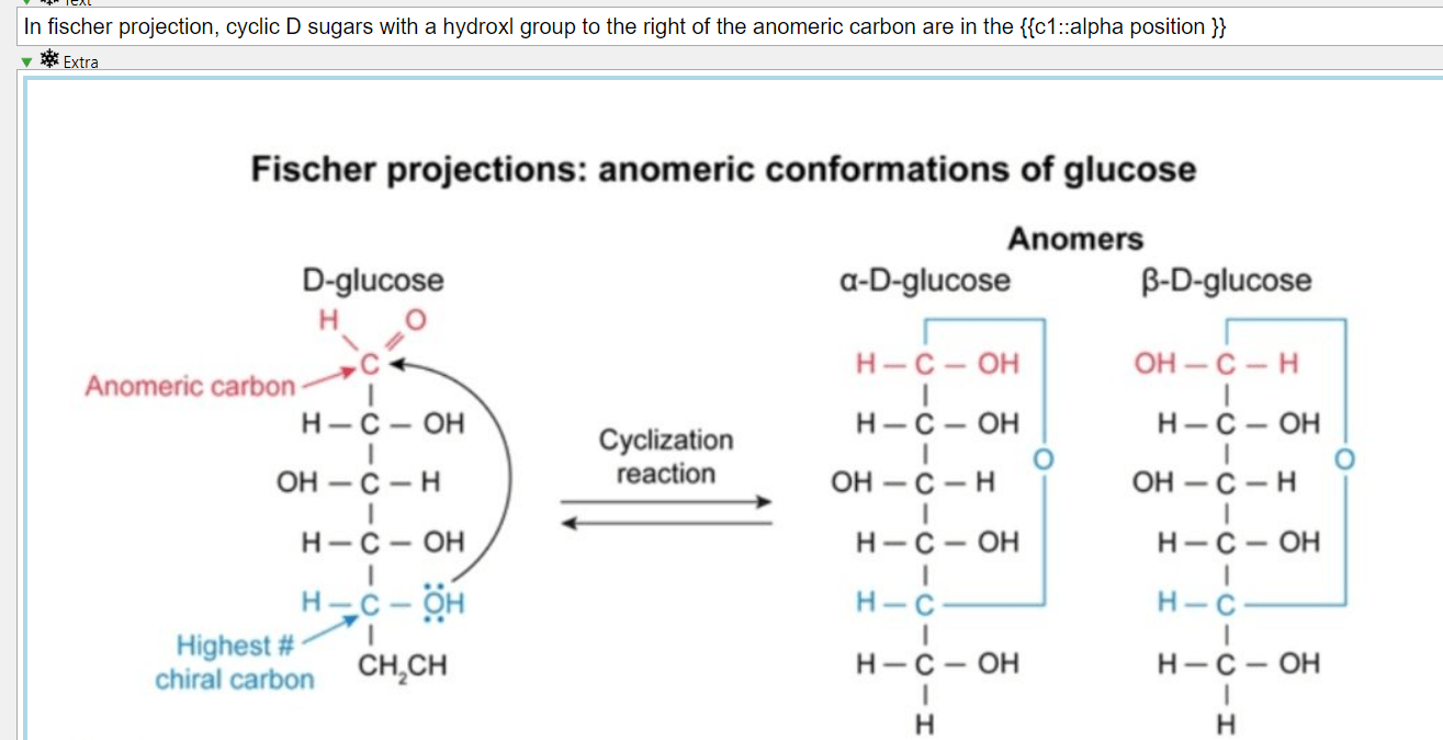 Anomeric Structure in Fischer, how to know alpha vs beta? r/Mcat