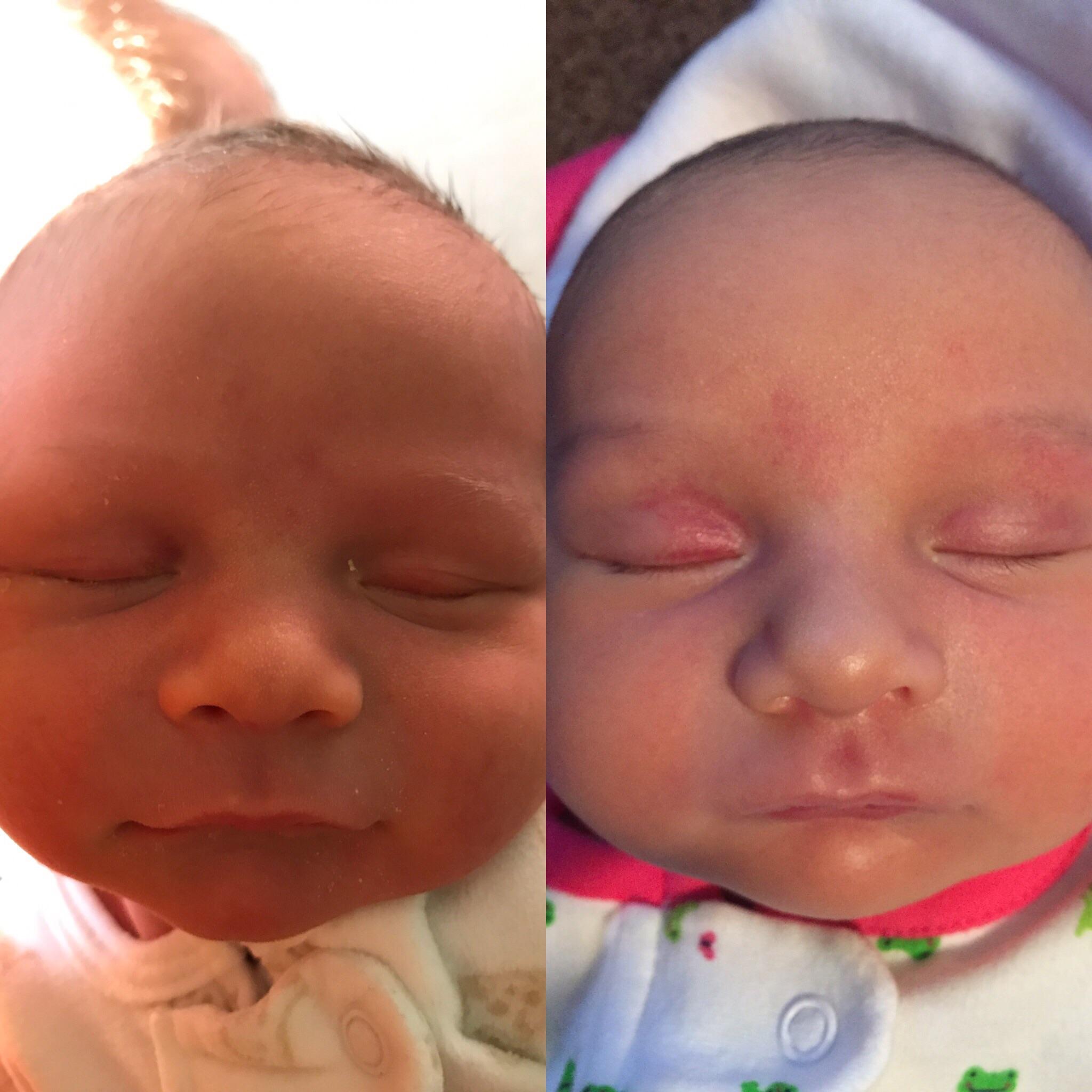 My son born on Friday on the left, my daughter born 13 months ago on