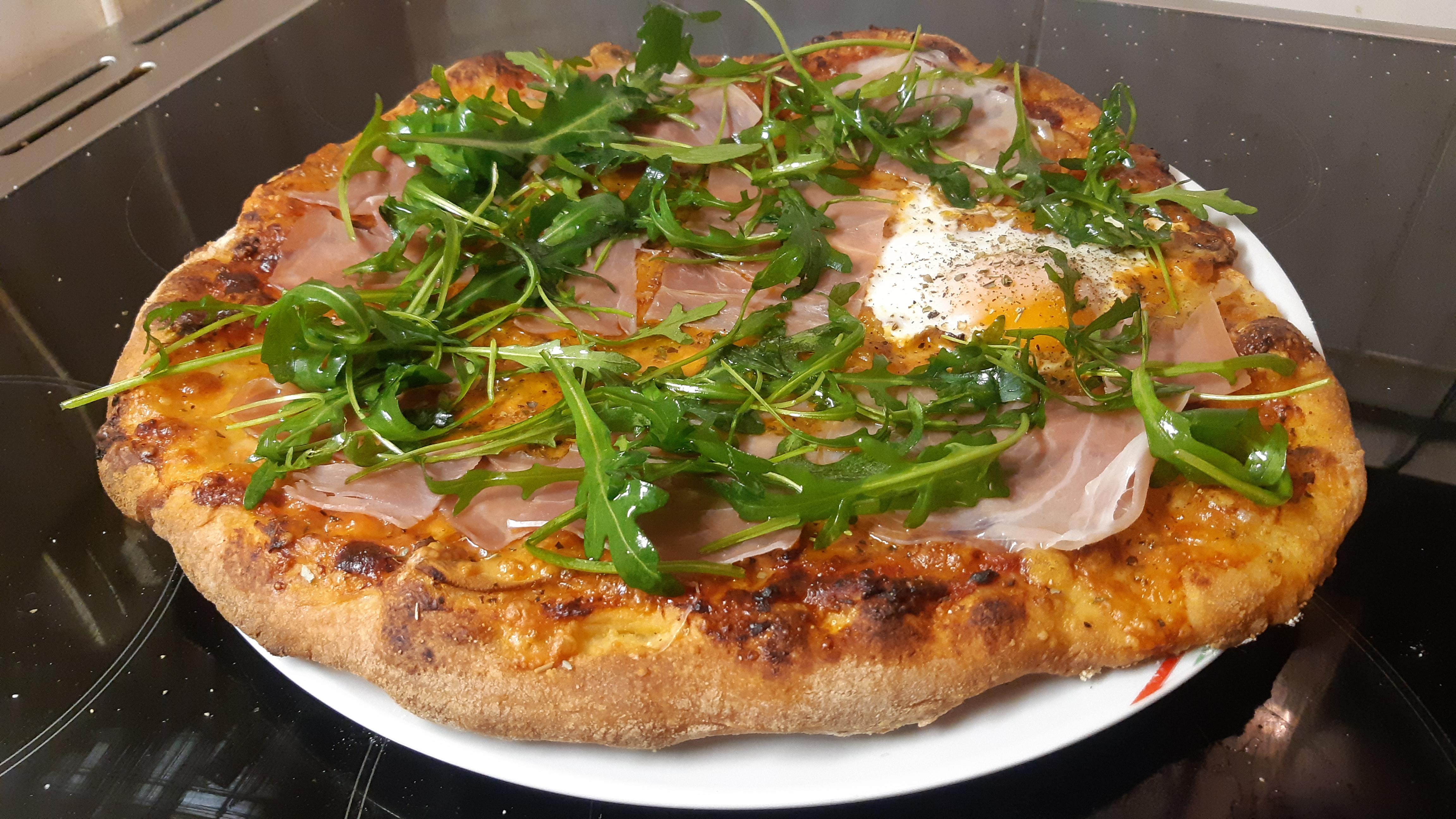 Third time baking it on a pizza stone in the oven on max heat. Really