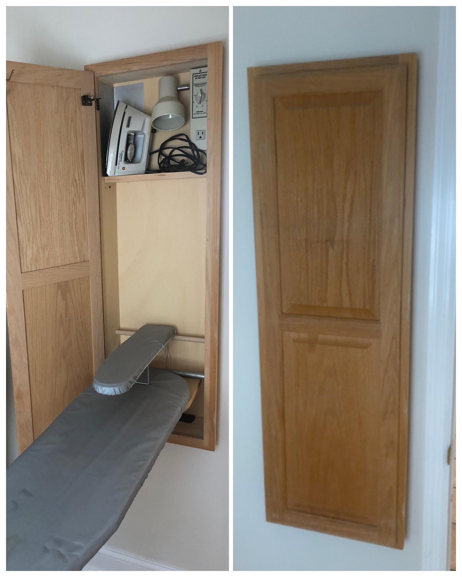 I found a hidden ironing board in the wall of the house I was in today. mildlyinteresting
