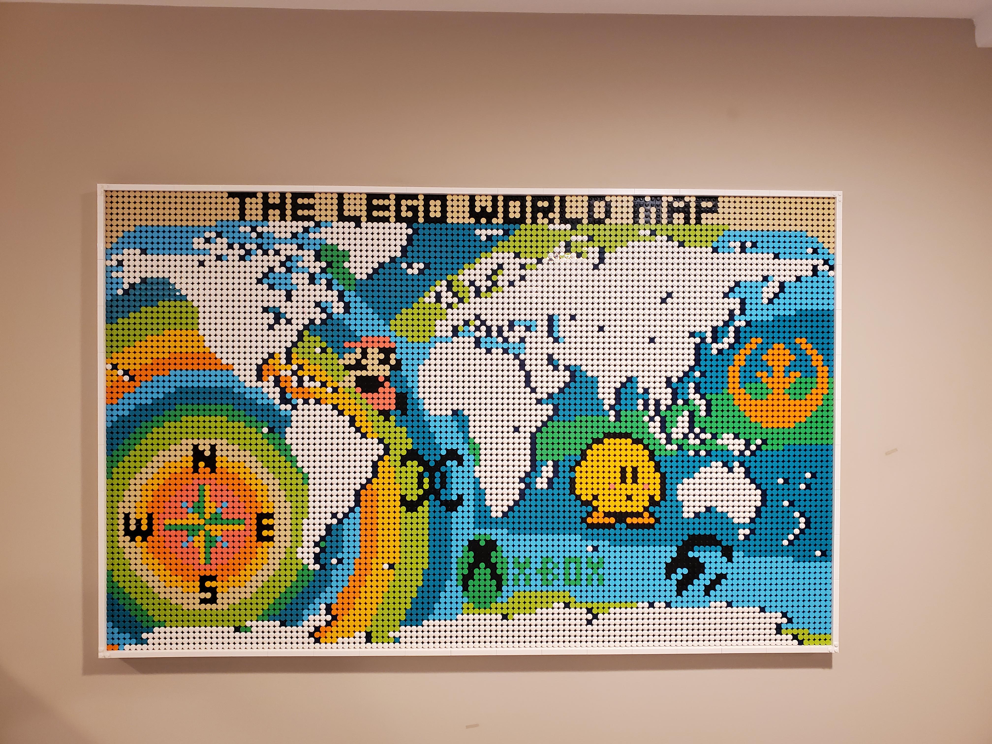 Custom oceans with sun and rays pattern r/legoworldmap