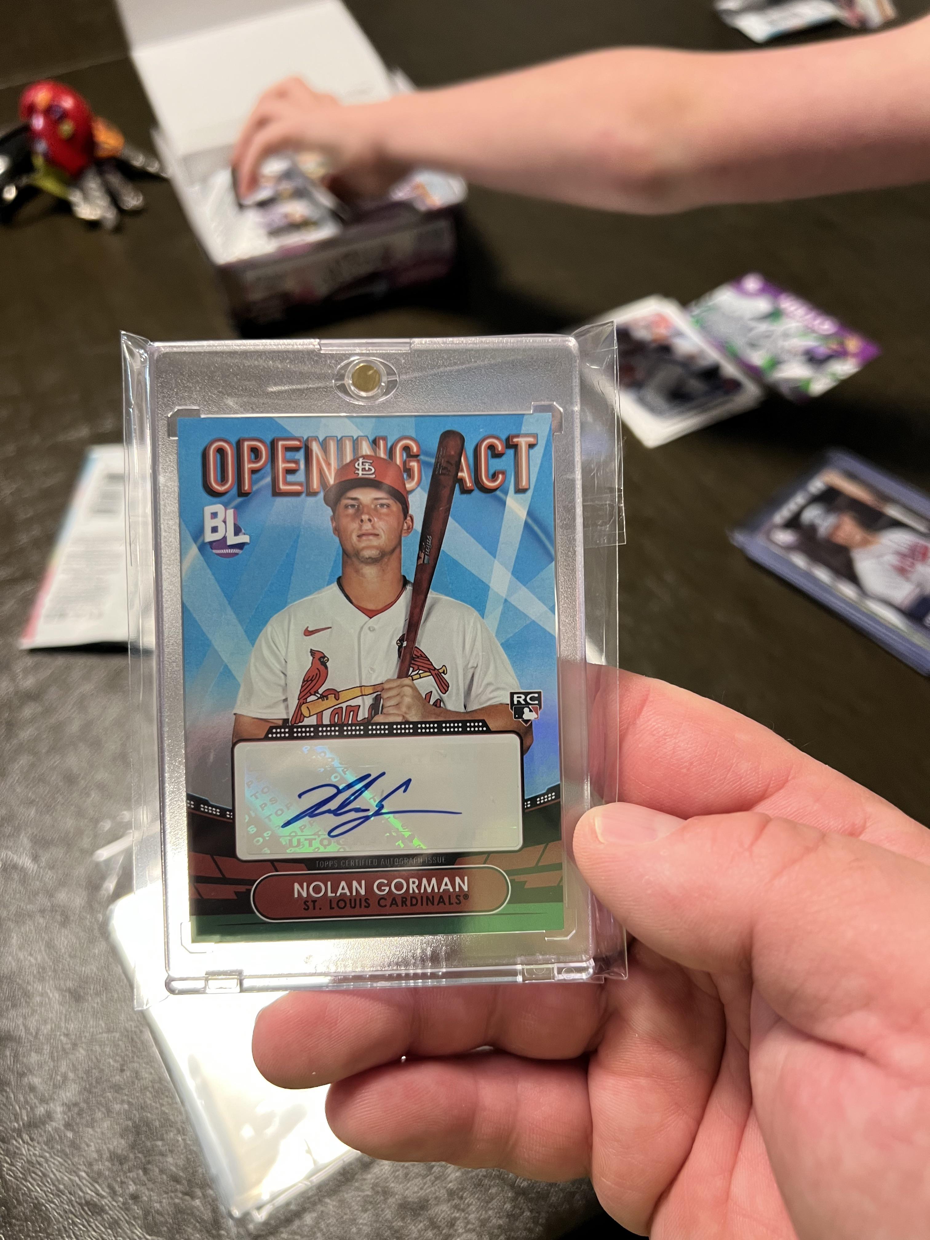 My son pulled a Gorman auto r/baseballcards