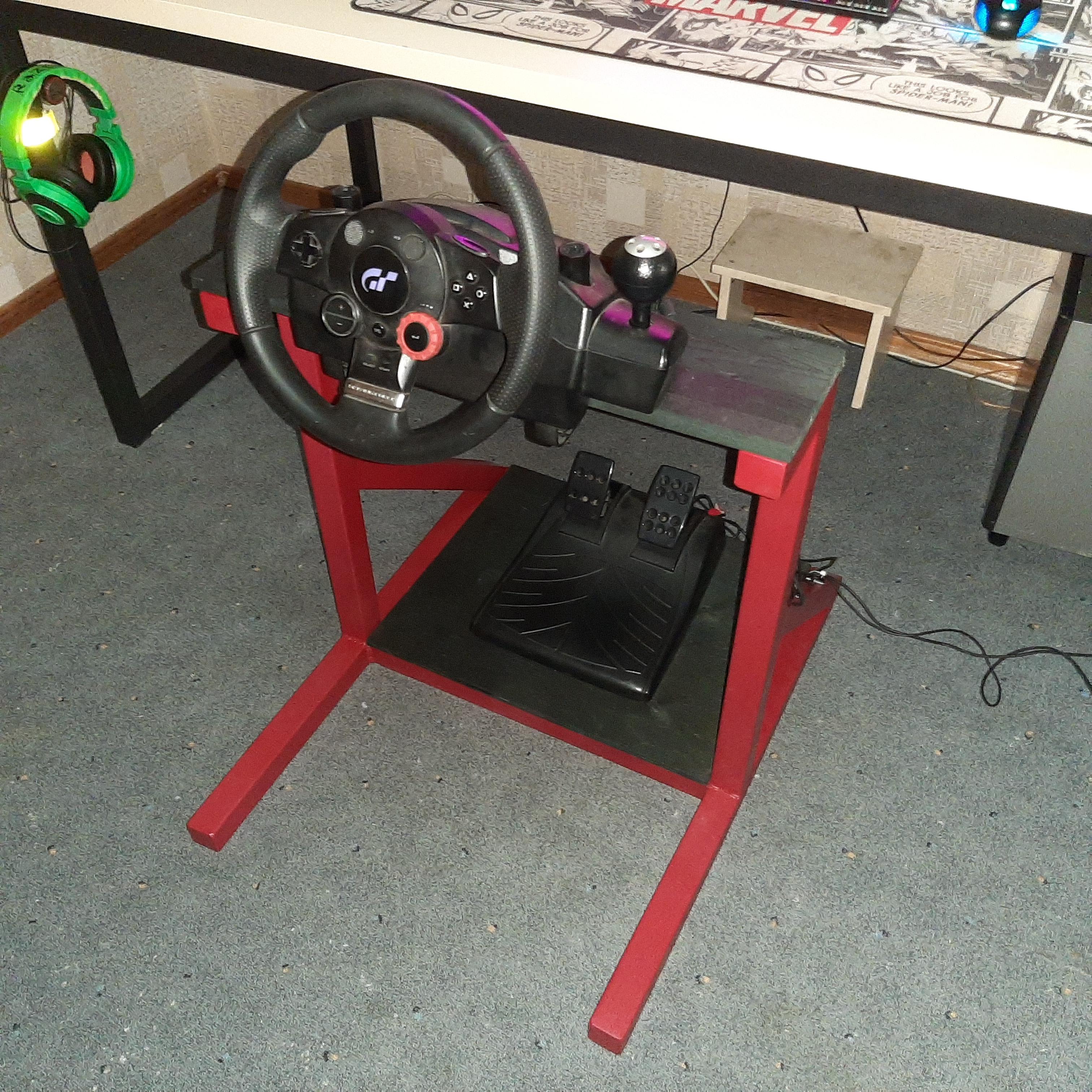 Metal diy wheel and pedals stand r/simracing