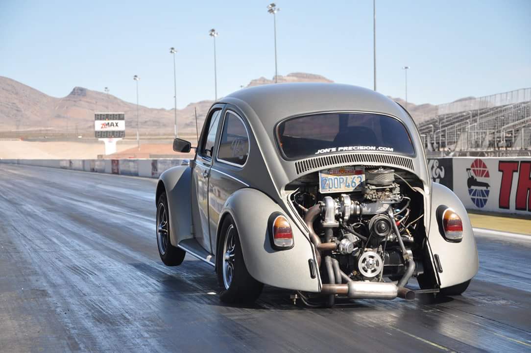 Wheels up! Racing my bug at Unlimited Street in Las Vegas last year r/aircooled
