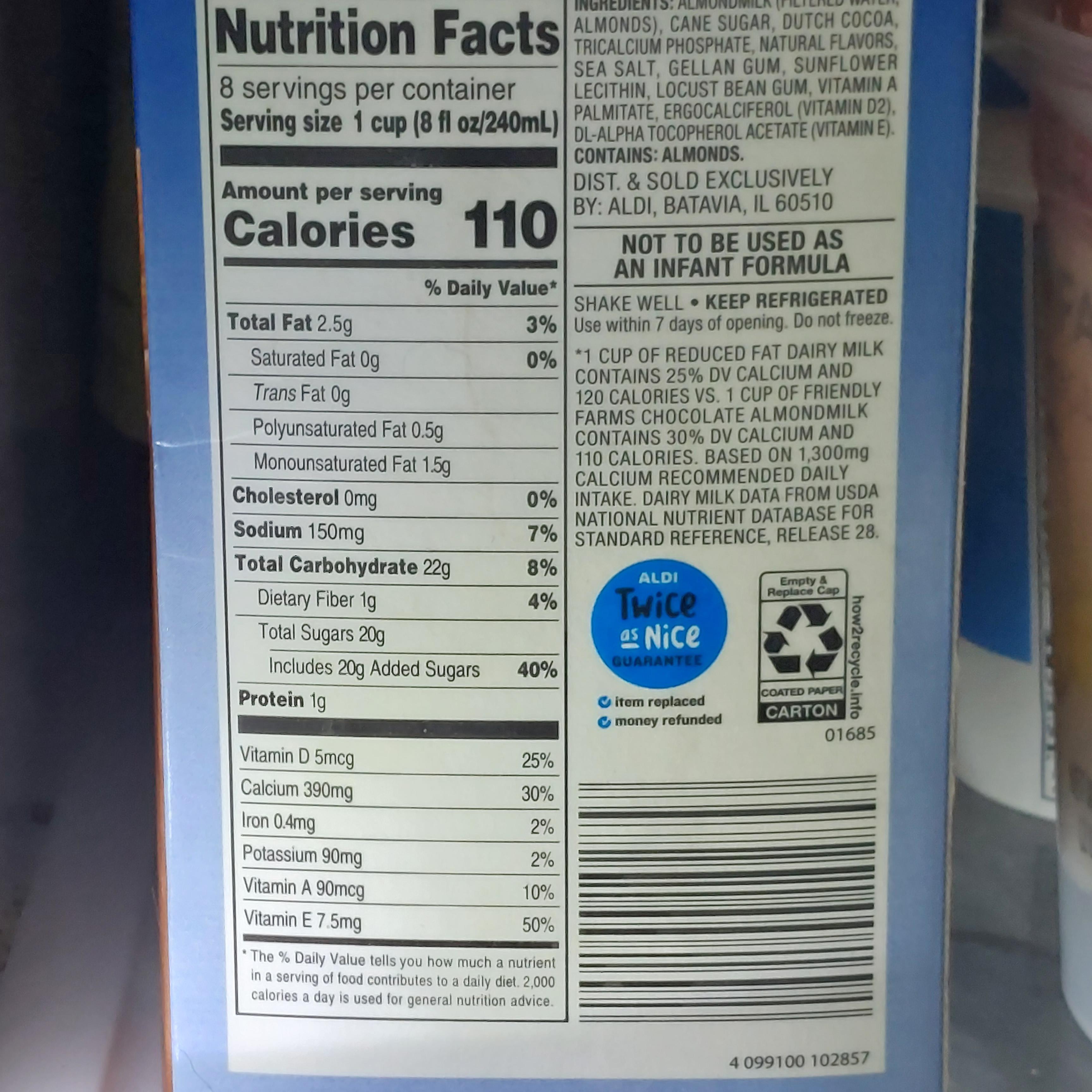 Baby Formula usage warning on this Almond Milk. r/mildlyinteresting