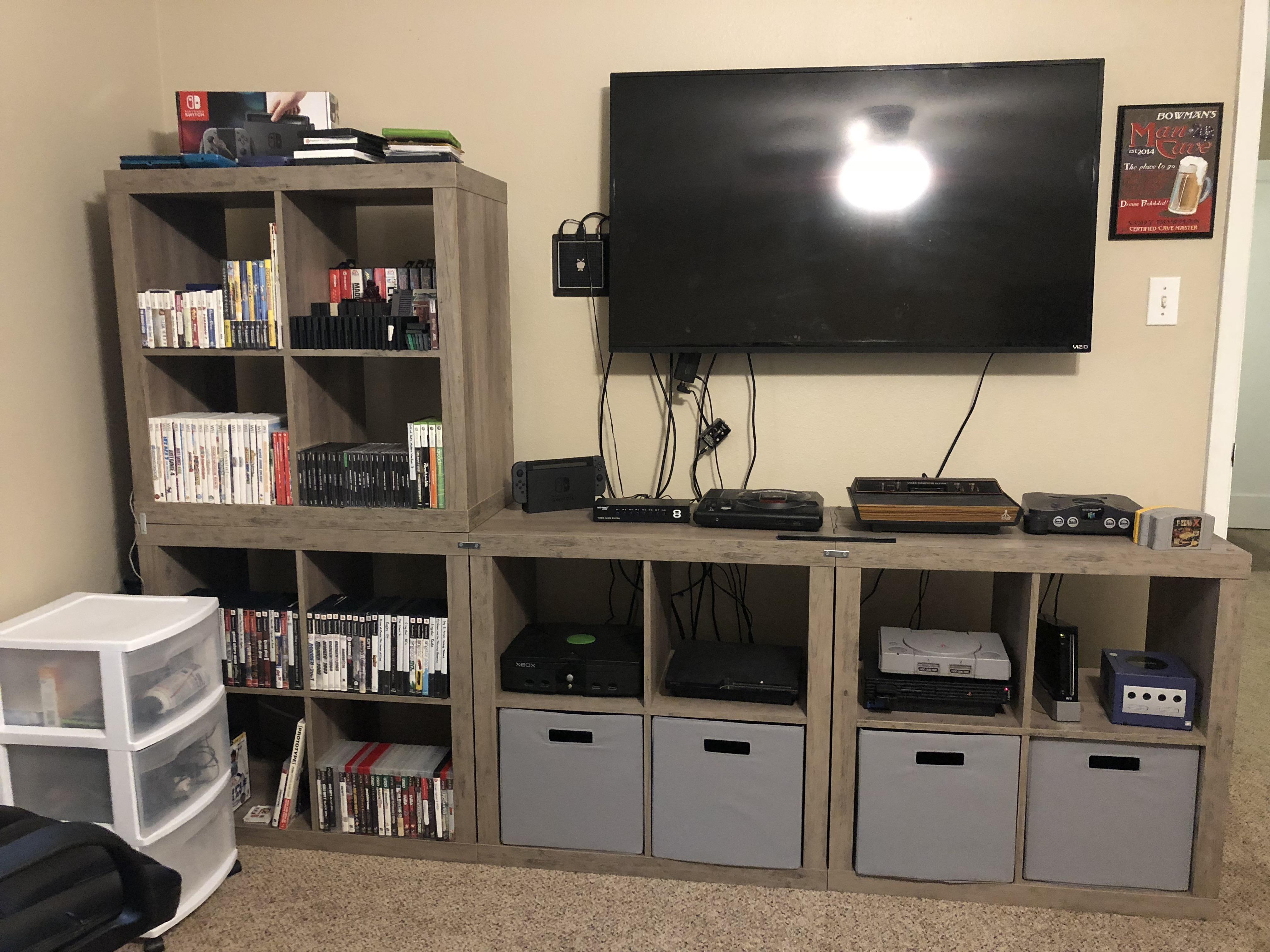 Updated picture, still got a little work left, my Xbox one is hooked up