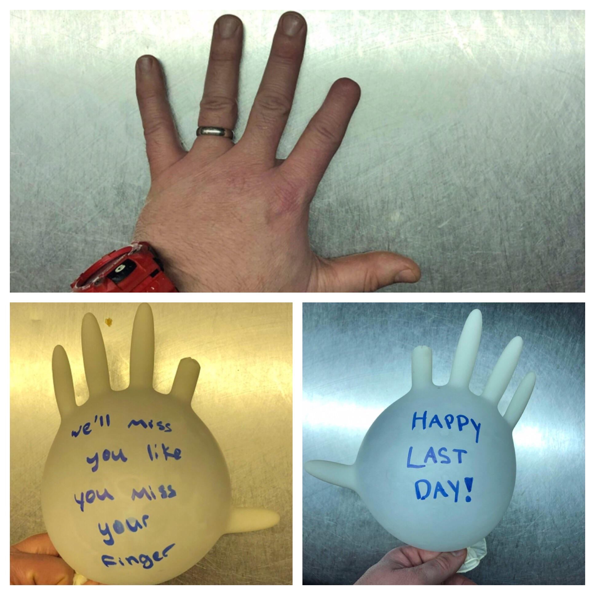 My last day of work card. funny