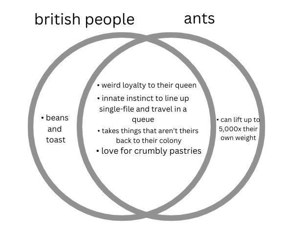 A venn diagram for British ants : r/TheCrownNetflix