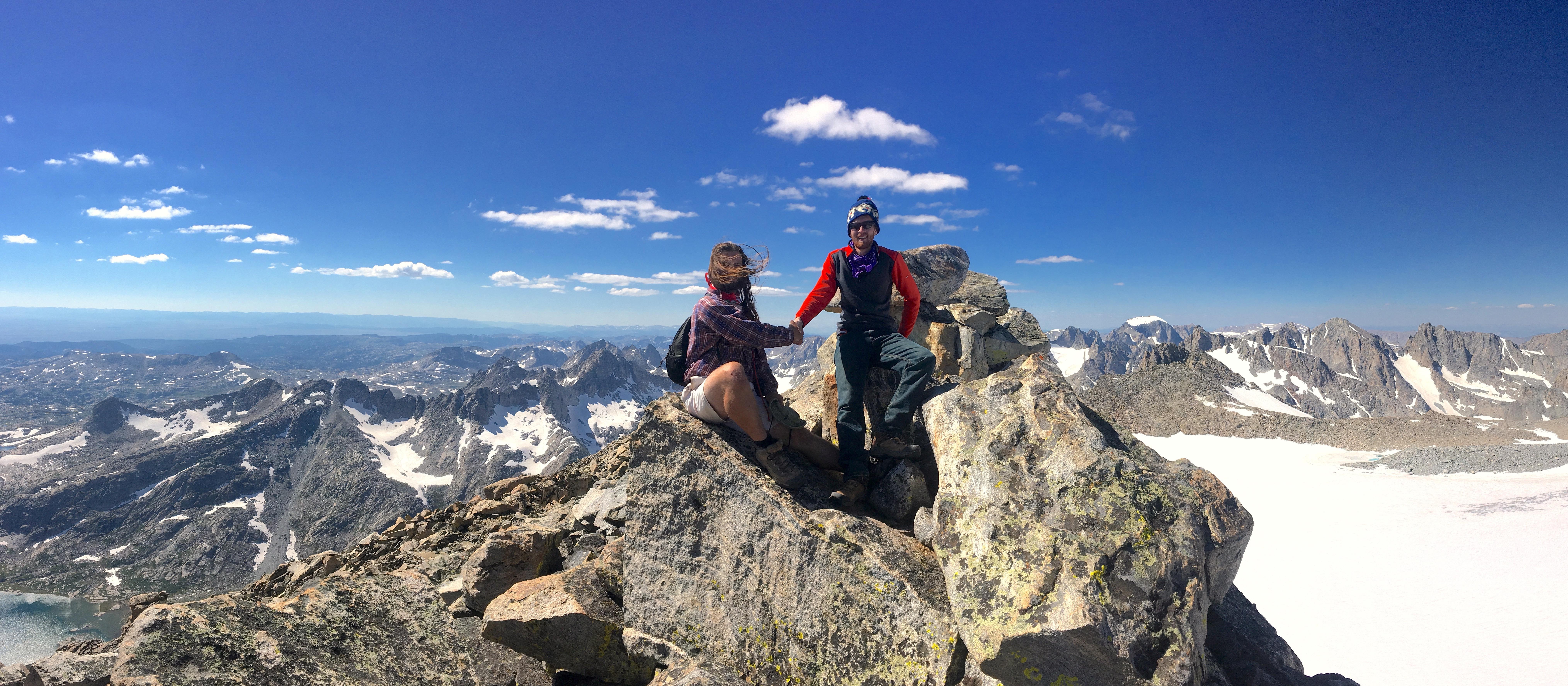 The summit of Fremont Peak (13,775 ft) in the Wind River range of
