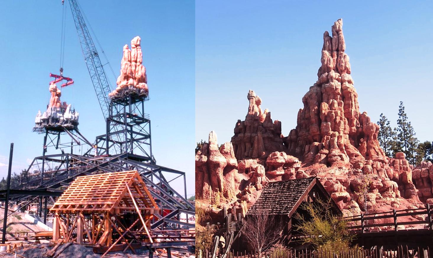 Big Thunder Mountain under construction at Disneyland, circa 1978 r