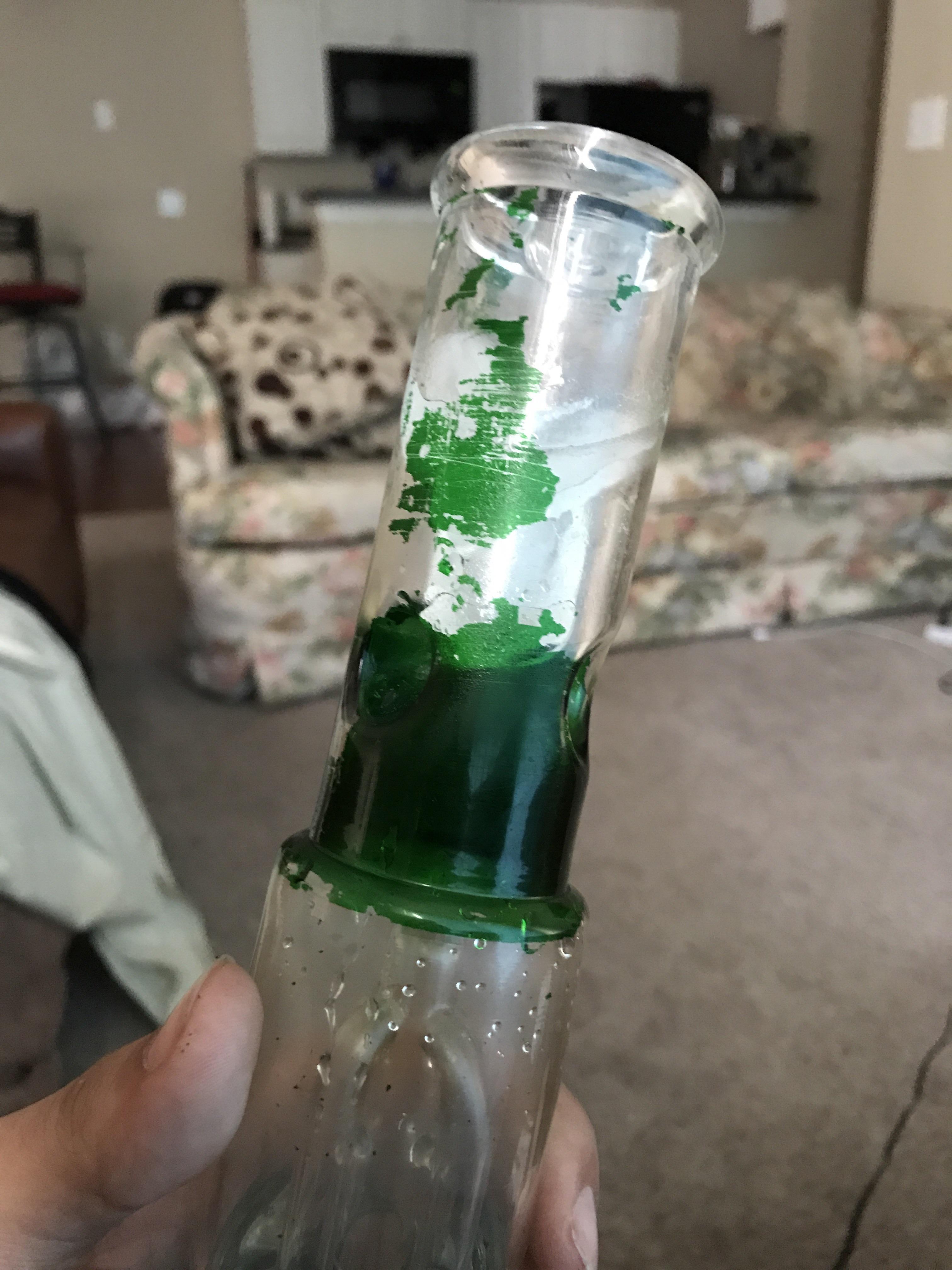 You guys have any advice on getting this paint off your bongs?? r