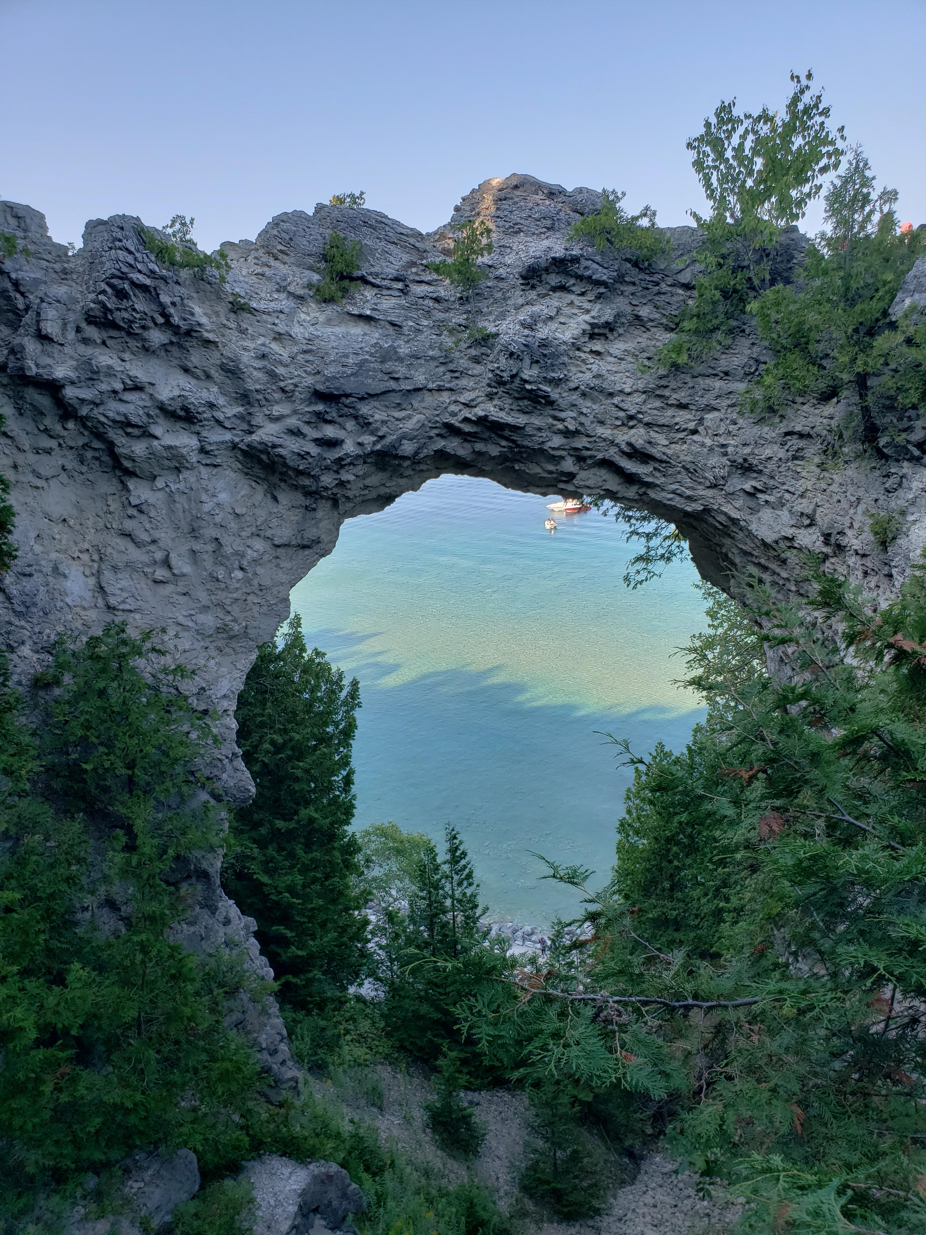 Arch Rock, Mackinac Island, MI. r/travel