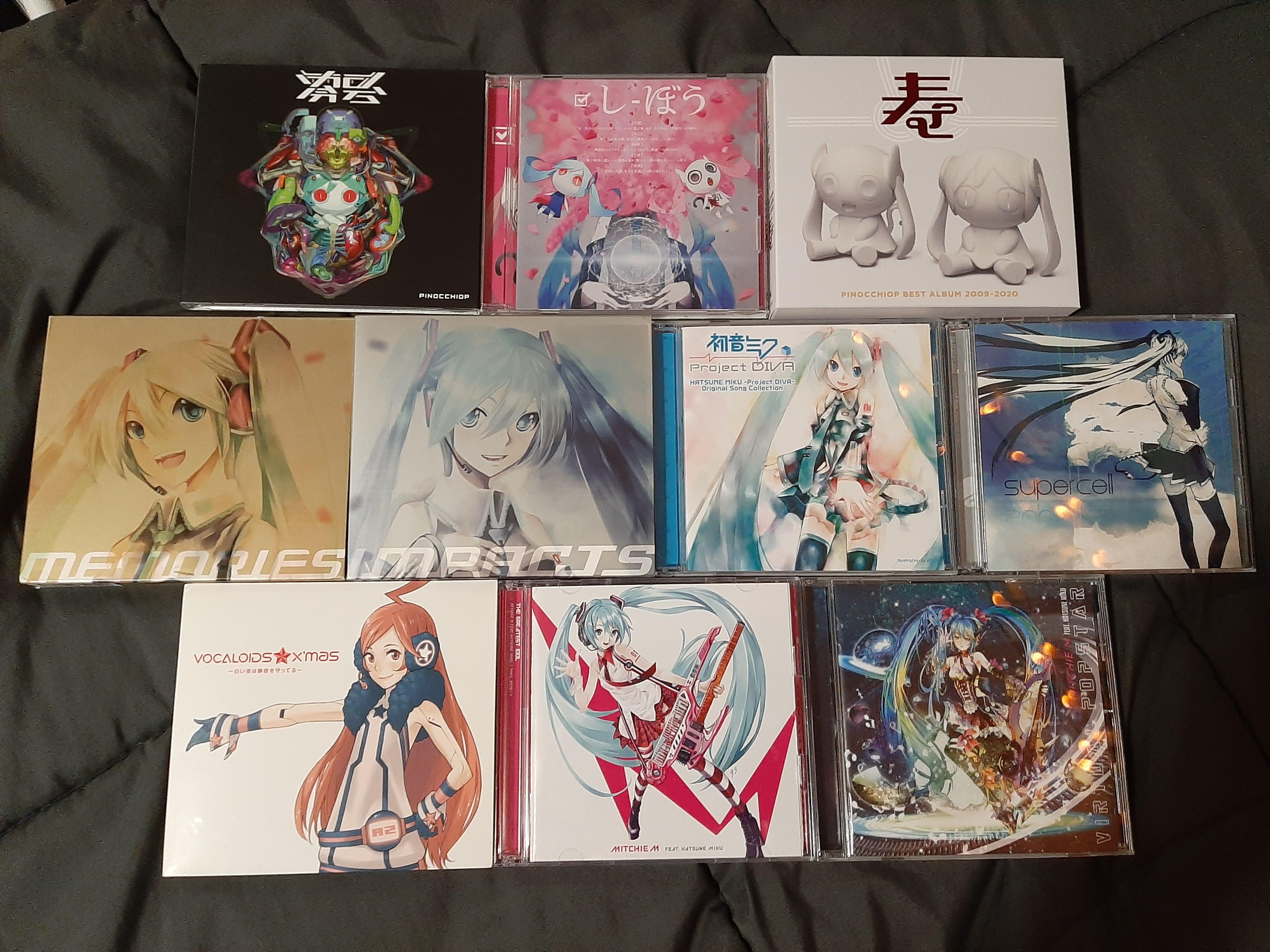 My Vocaloid CD collection (in celebration of getting the PinnochioP